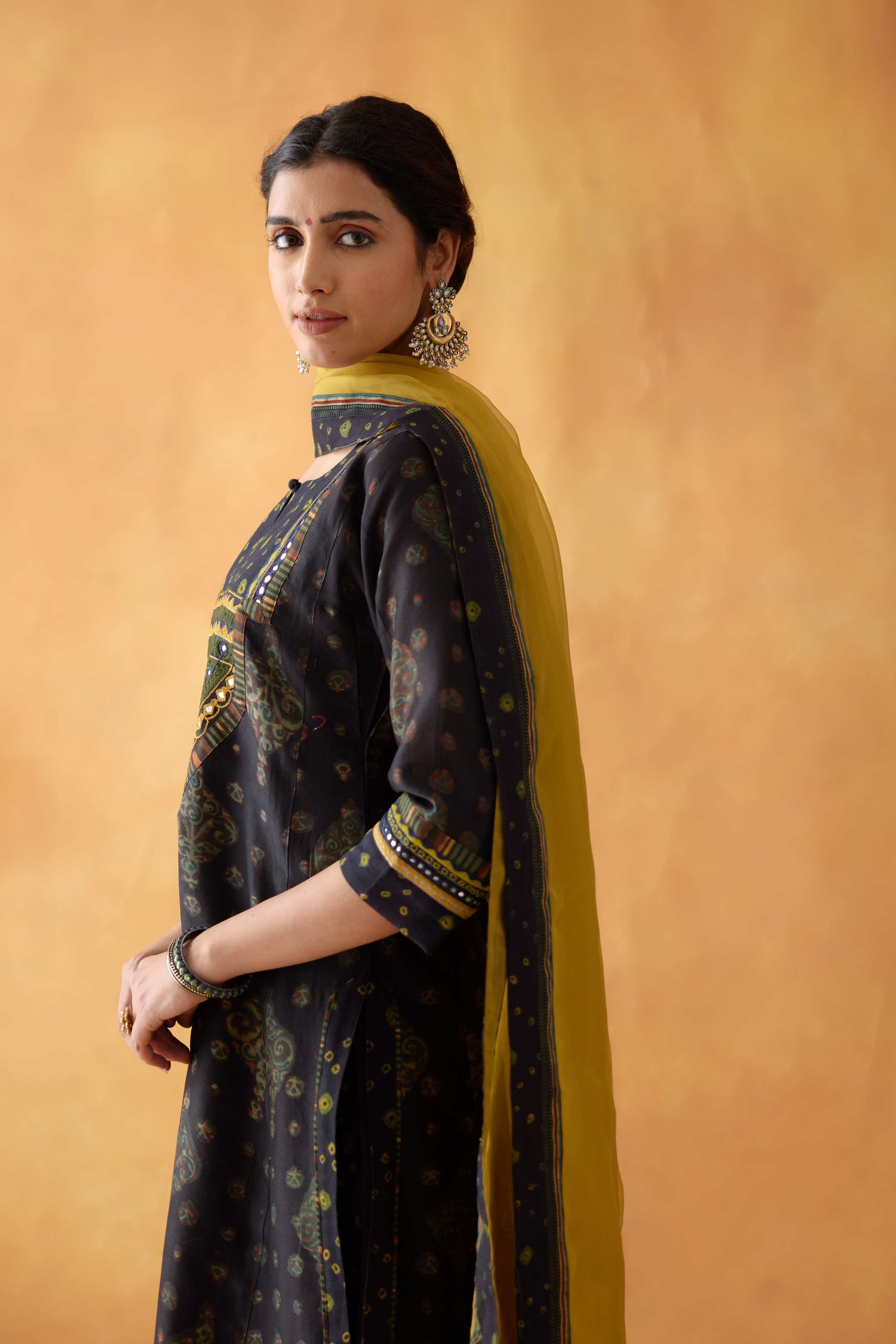Rozana Chiffon Dupatta Mustard (8828614082859)
