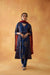 Choga Angrakha Kurta Indigo Maroon (8828280570155)