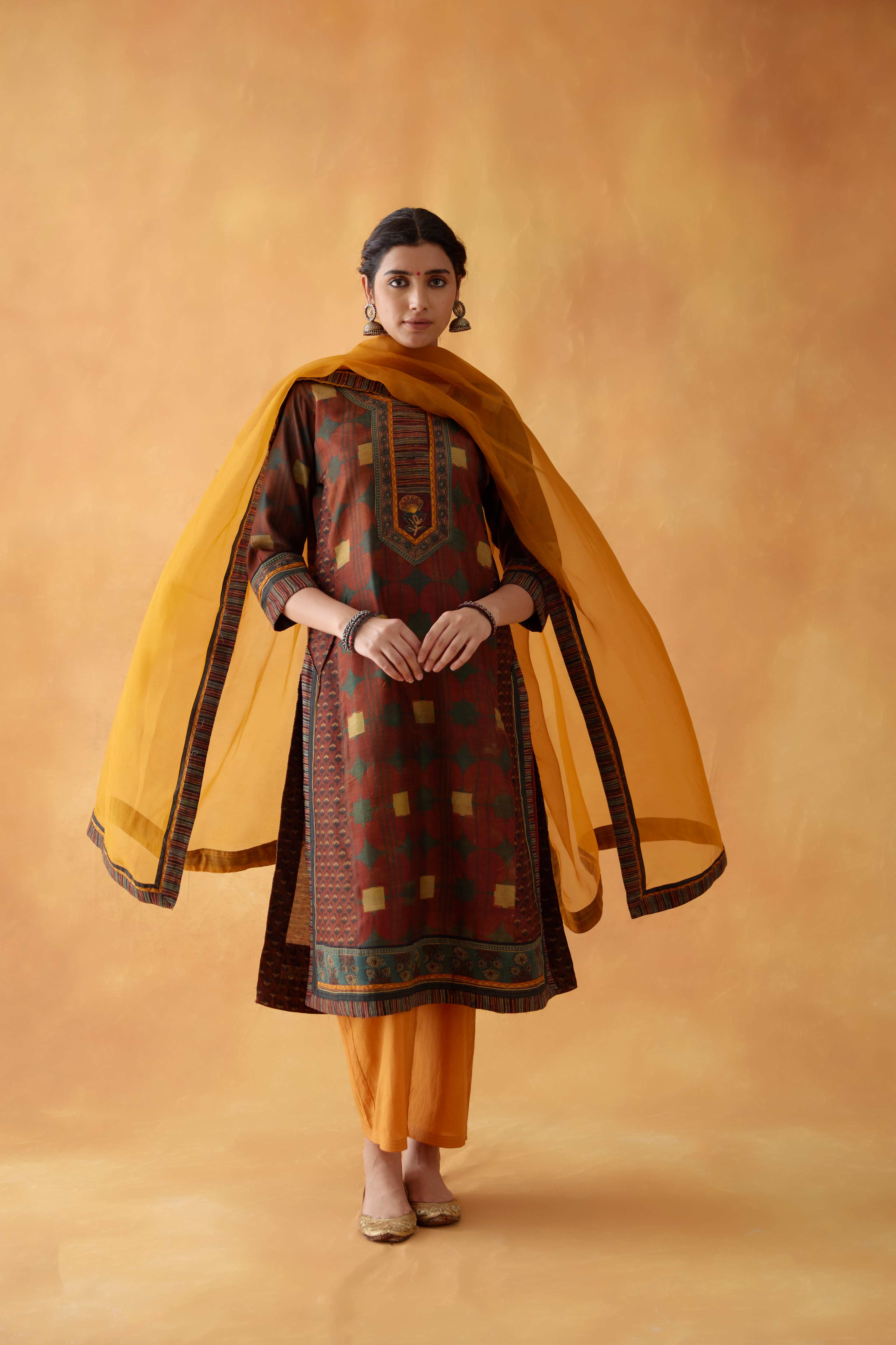 Rozana Kurta Rust Beige (8828232401195)