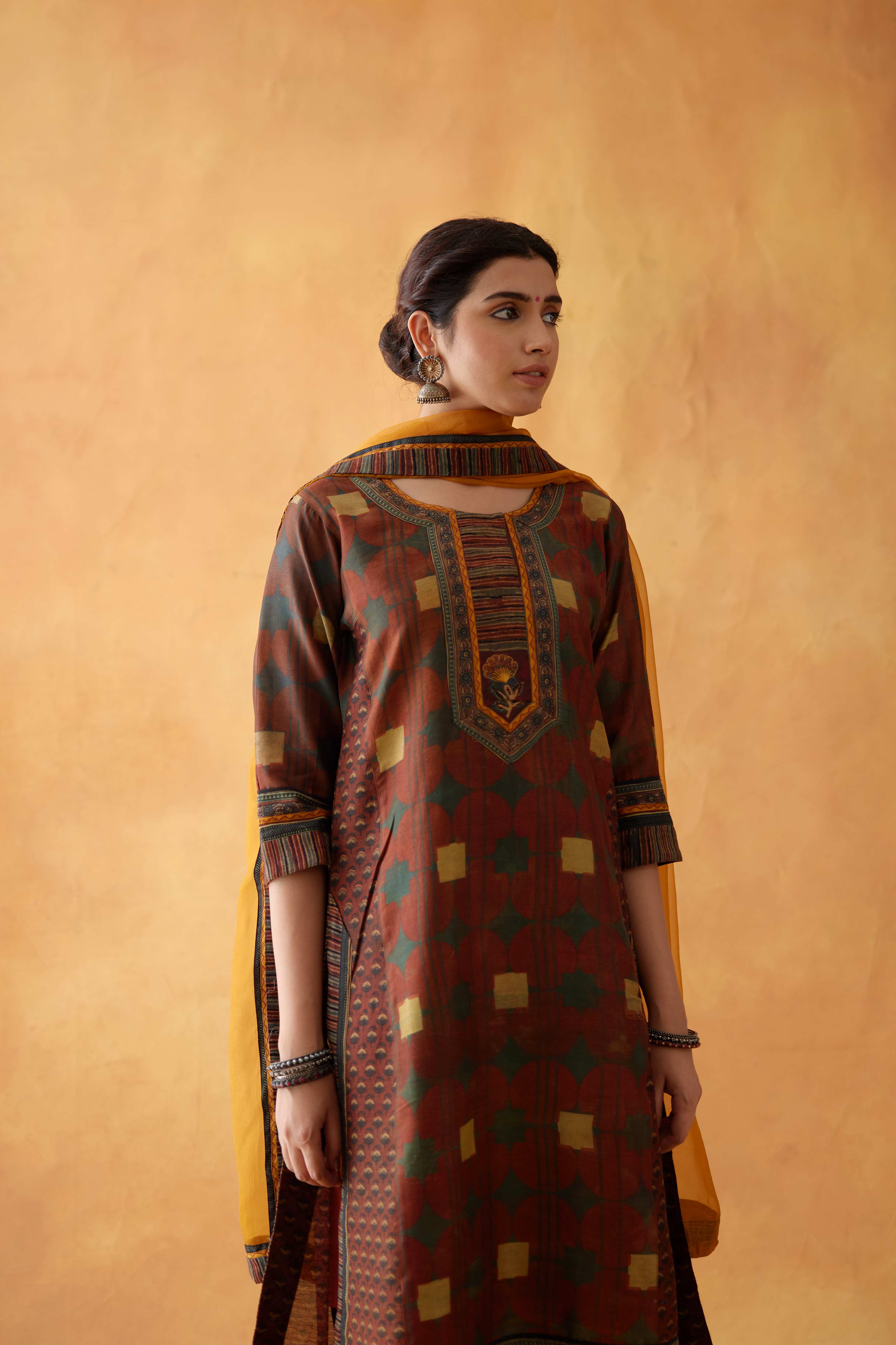 Rozana Kurta Rust Beige (8828232401195)