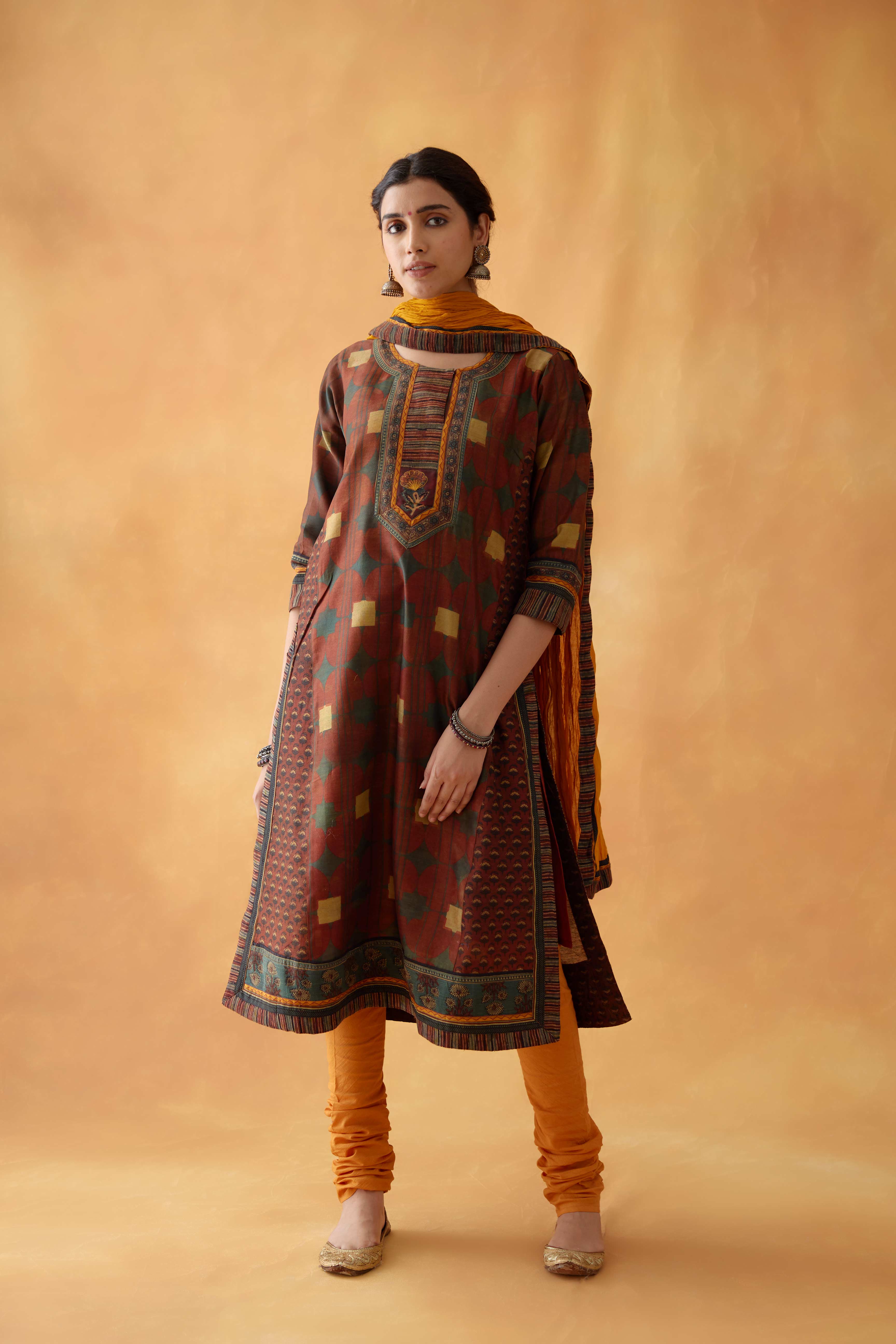 Rozana Kurta Rust Beige (8828232401195)