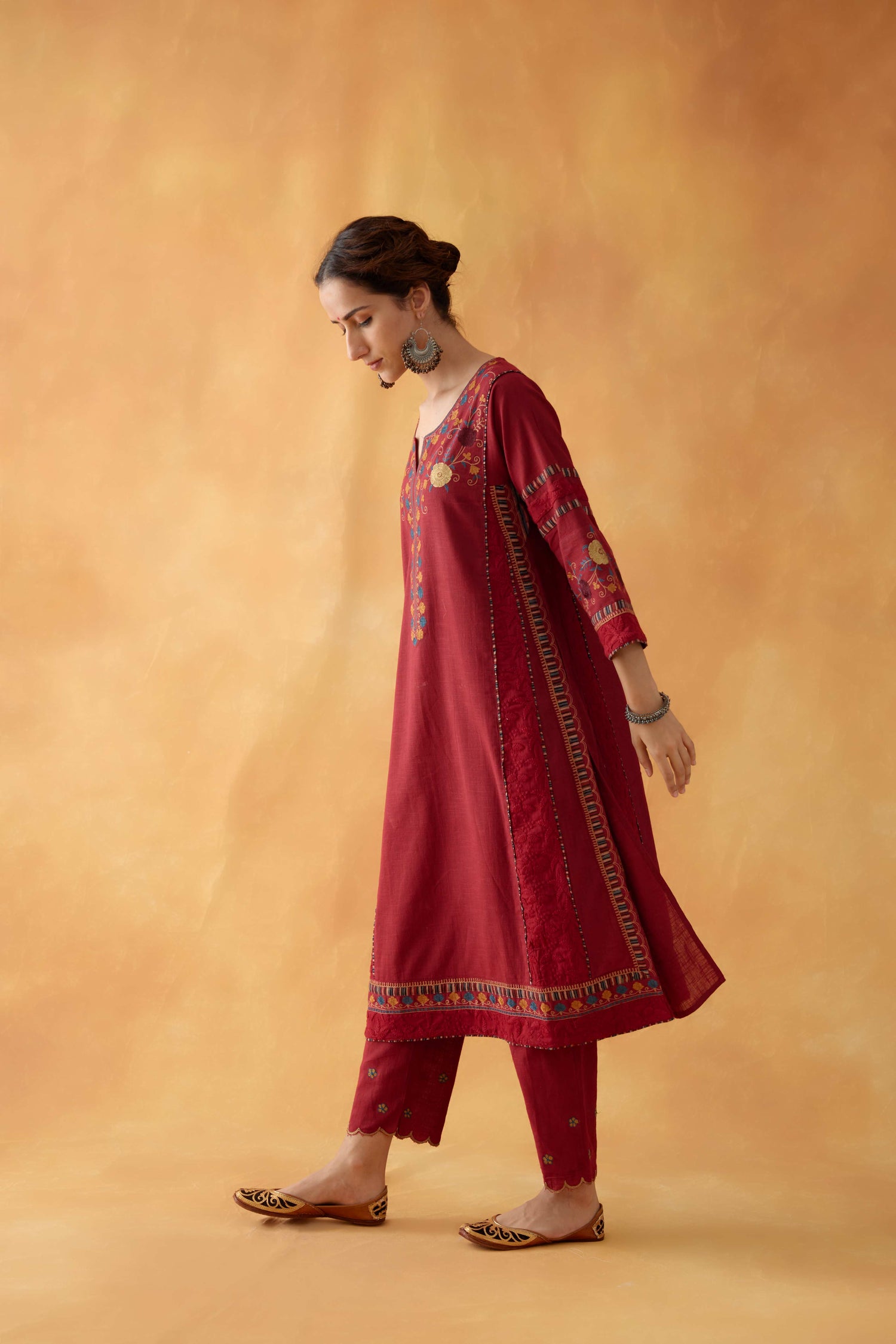 Bagh Kurta Maroon (8828318810411)