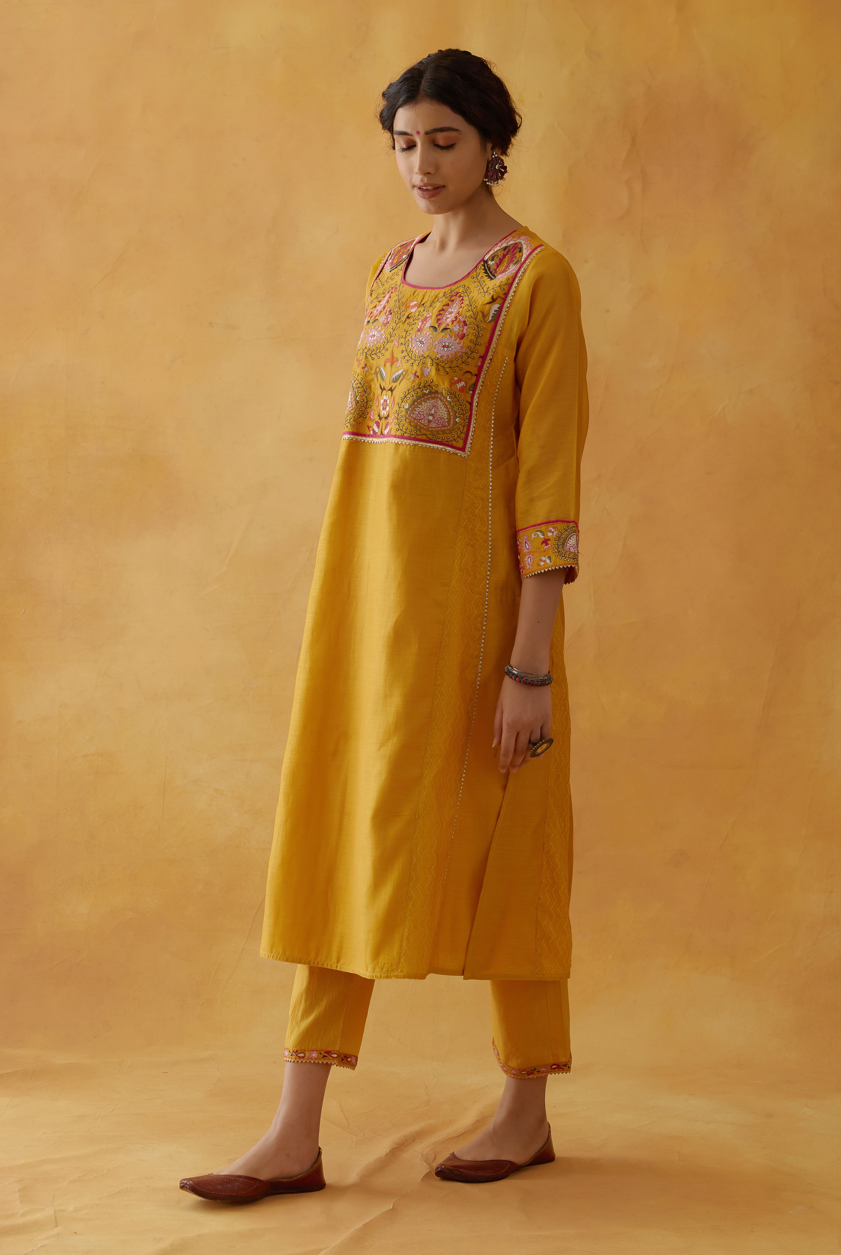 Tulsi Kurta Mustard (8811378966827)