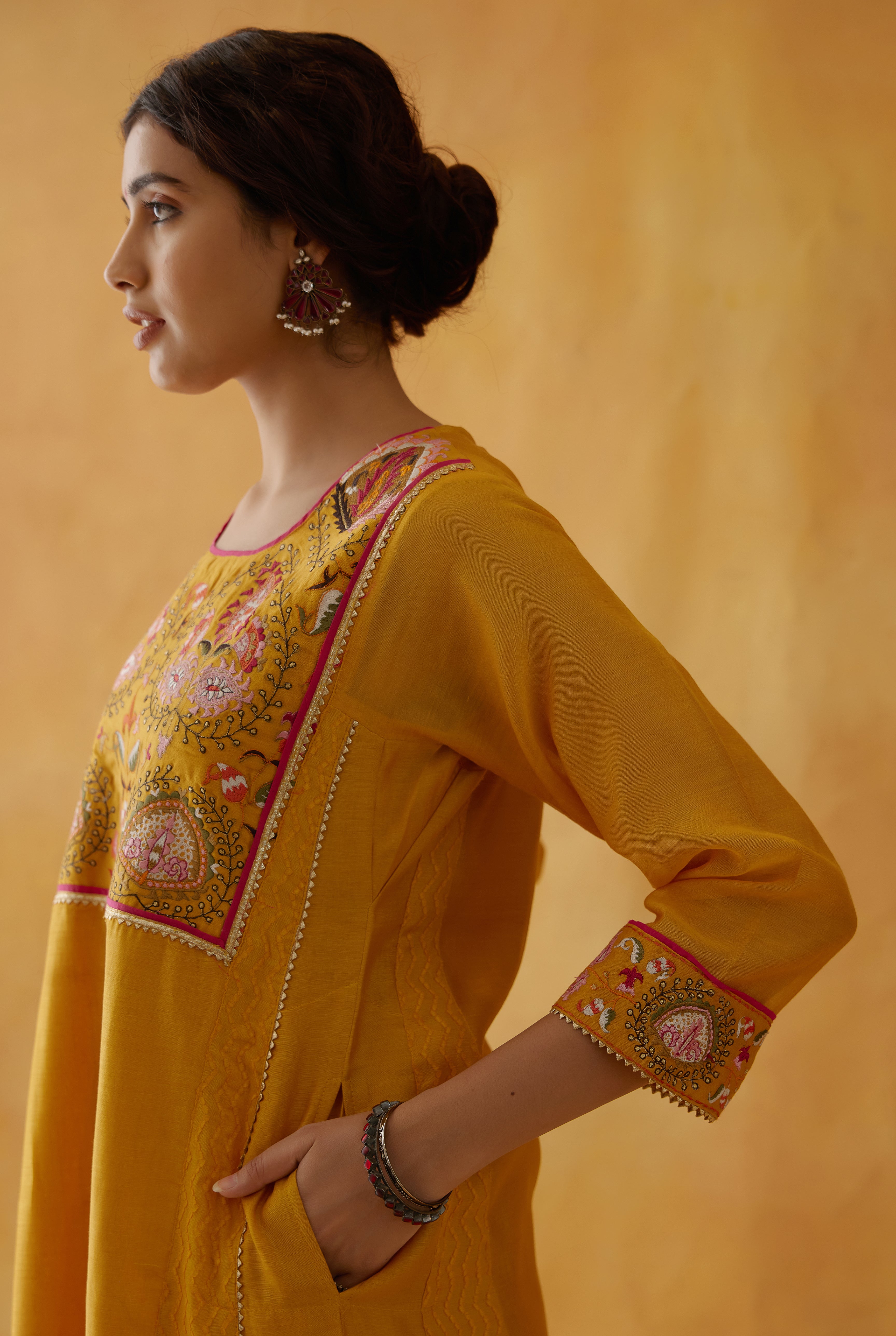 Tulsi Kurta Mustard (8811378966827)