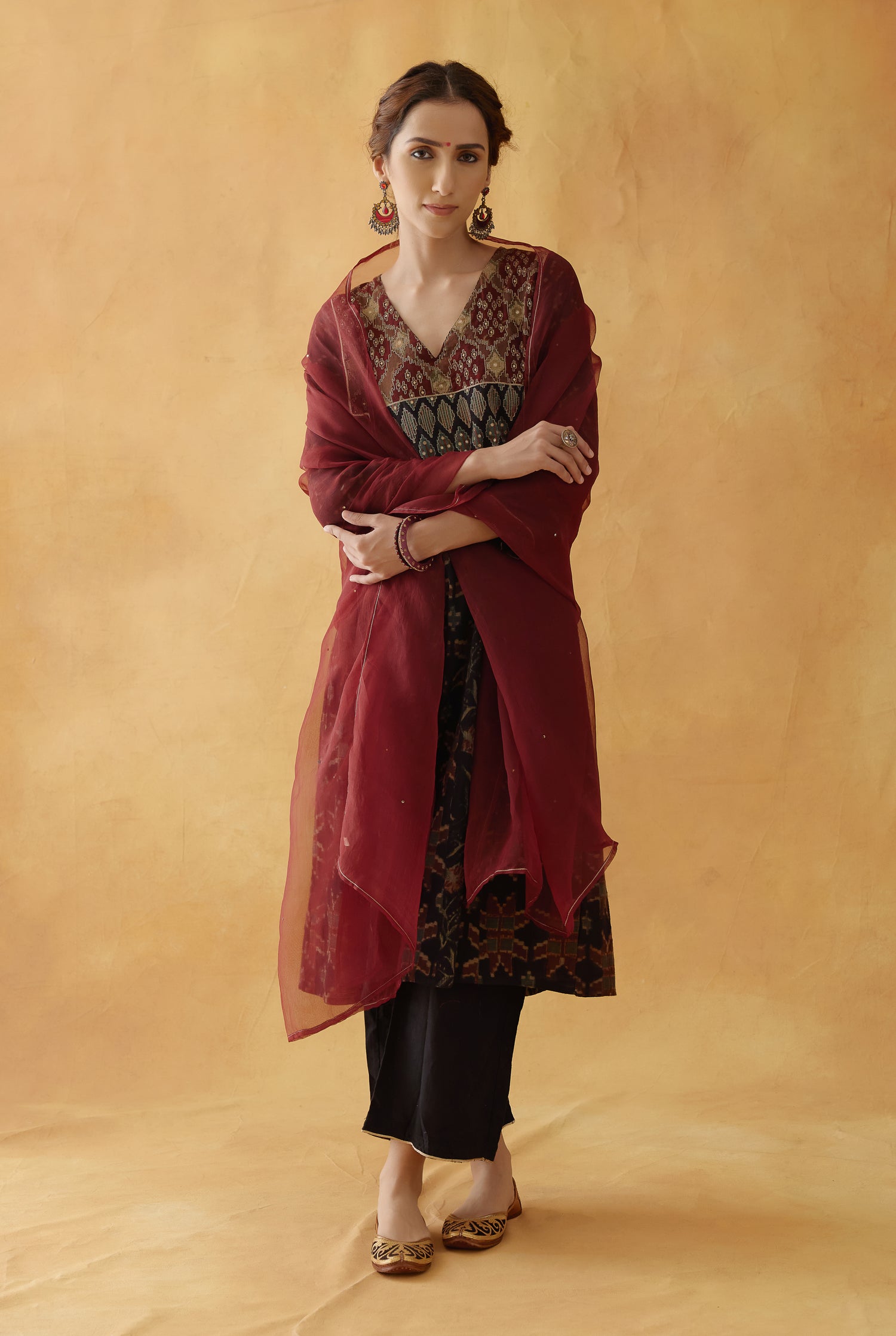 Baruni Dupatta Dark Maroon (8811785486635)