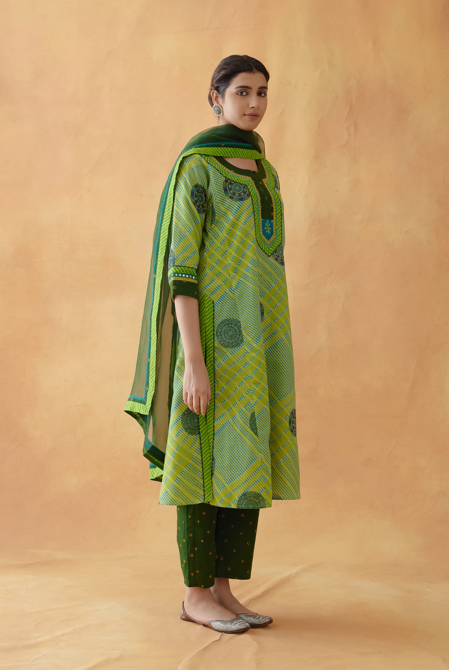 Rozana Chiffon Dupatta Dark Green (8811454333227)