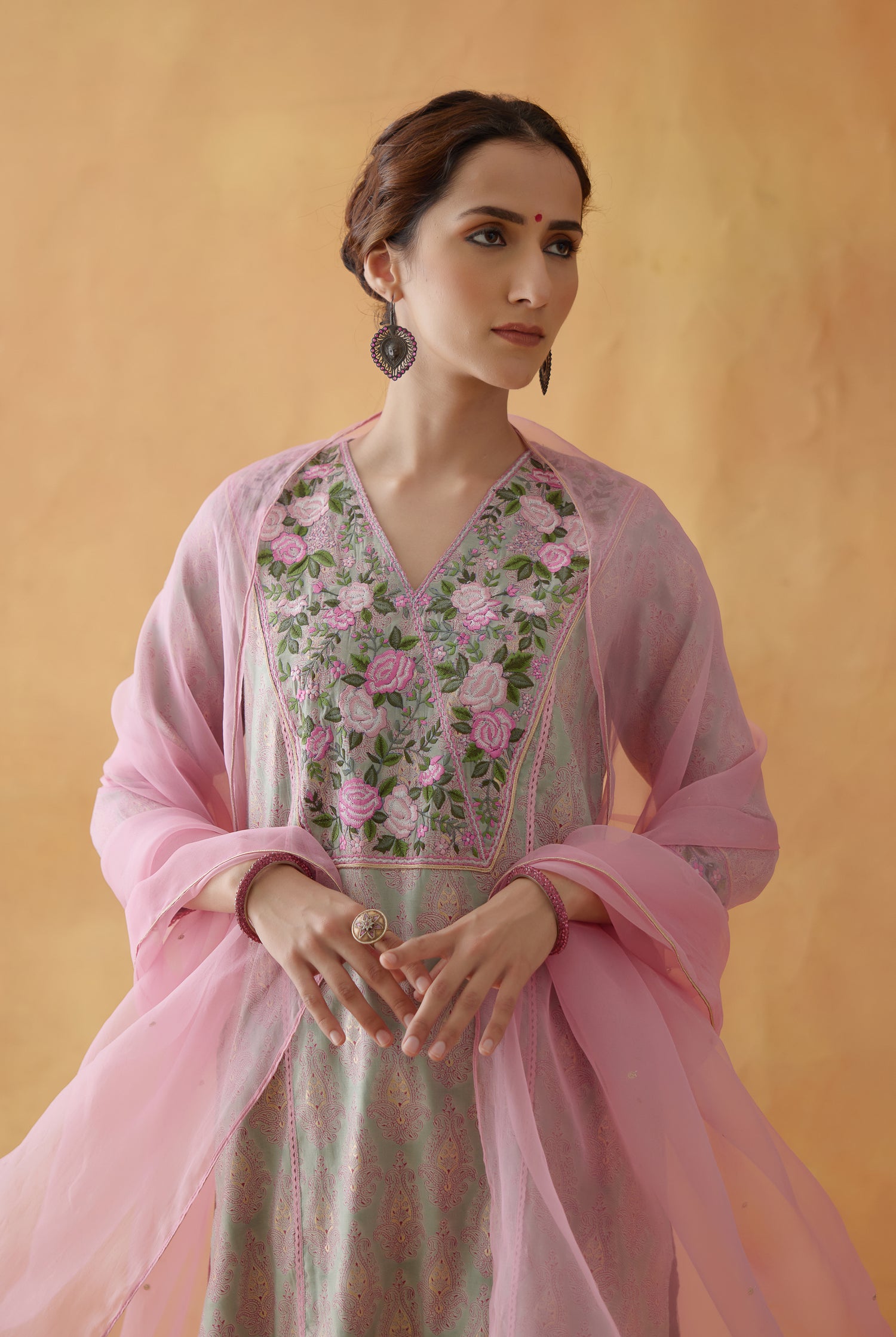 Daisy Kurta Mint Green (8811385782571)