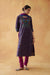 Rozana Cotton Crinkled Dupatta Purple (8811459215659)