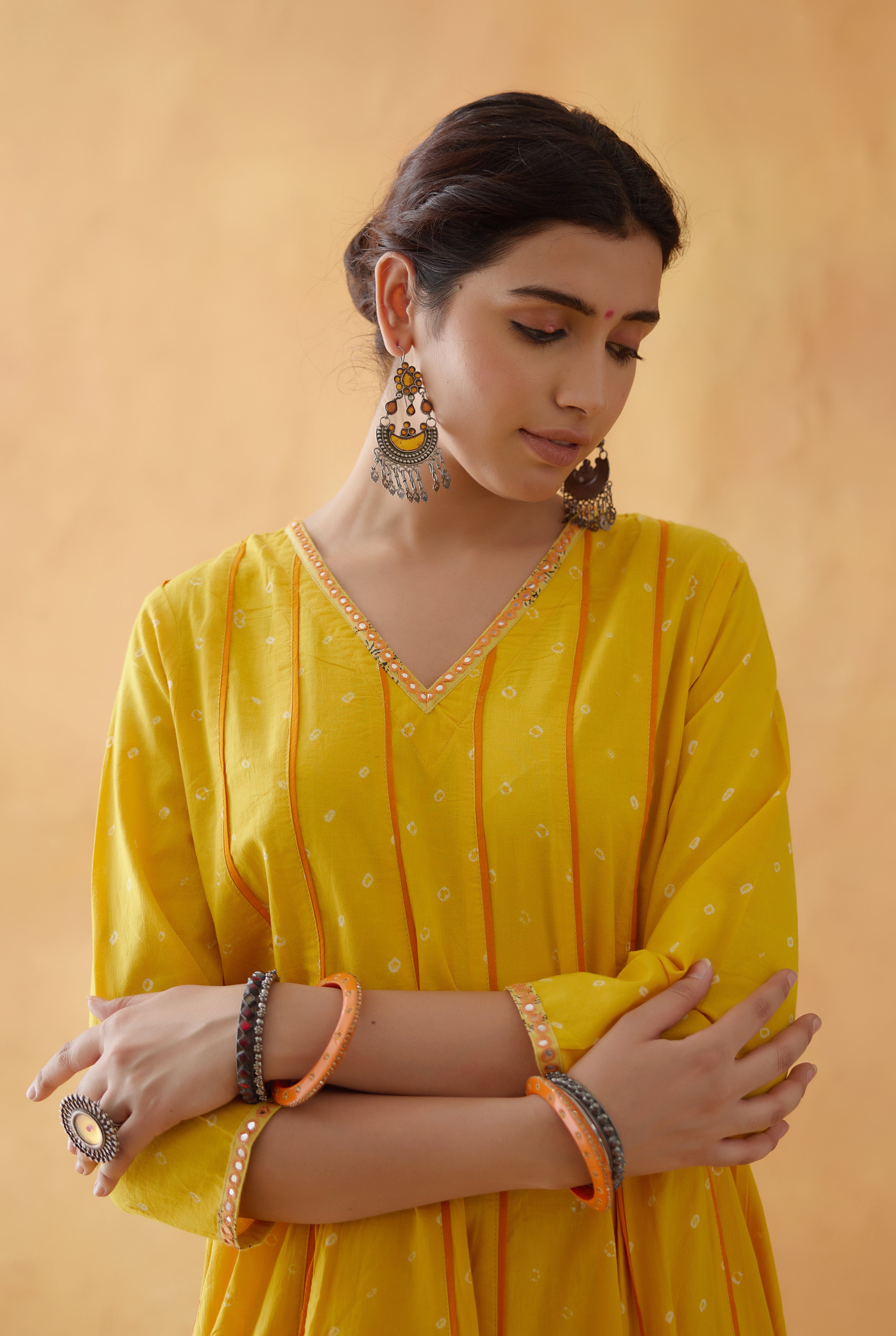Mehtab Kurta Yellow ( Set of 2 ) (8811859509547)