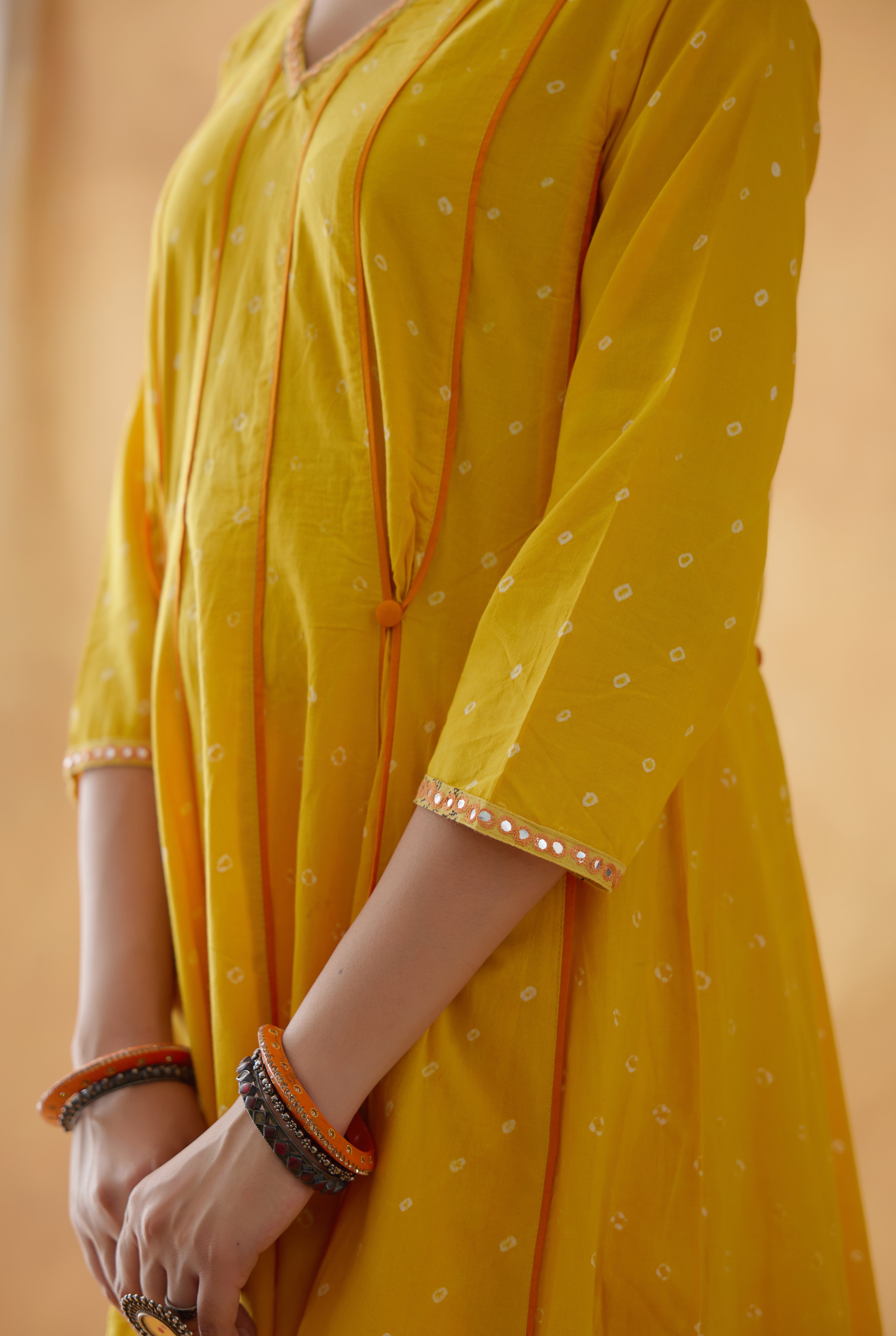 Mehtab Co-ord Set Yellow ( Set of 2 ) (8811859509547)