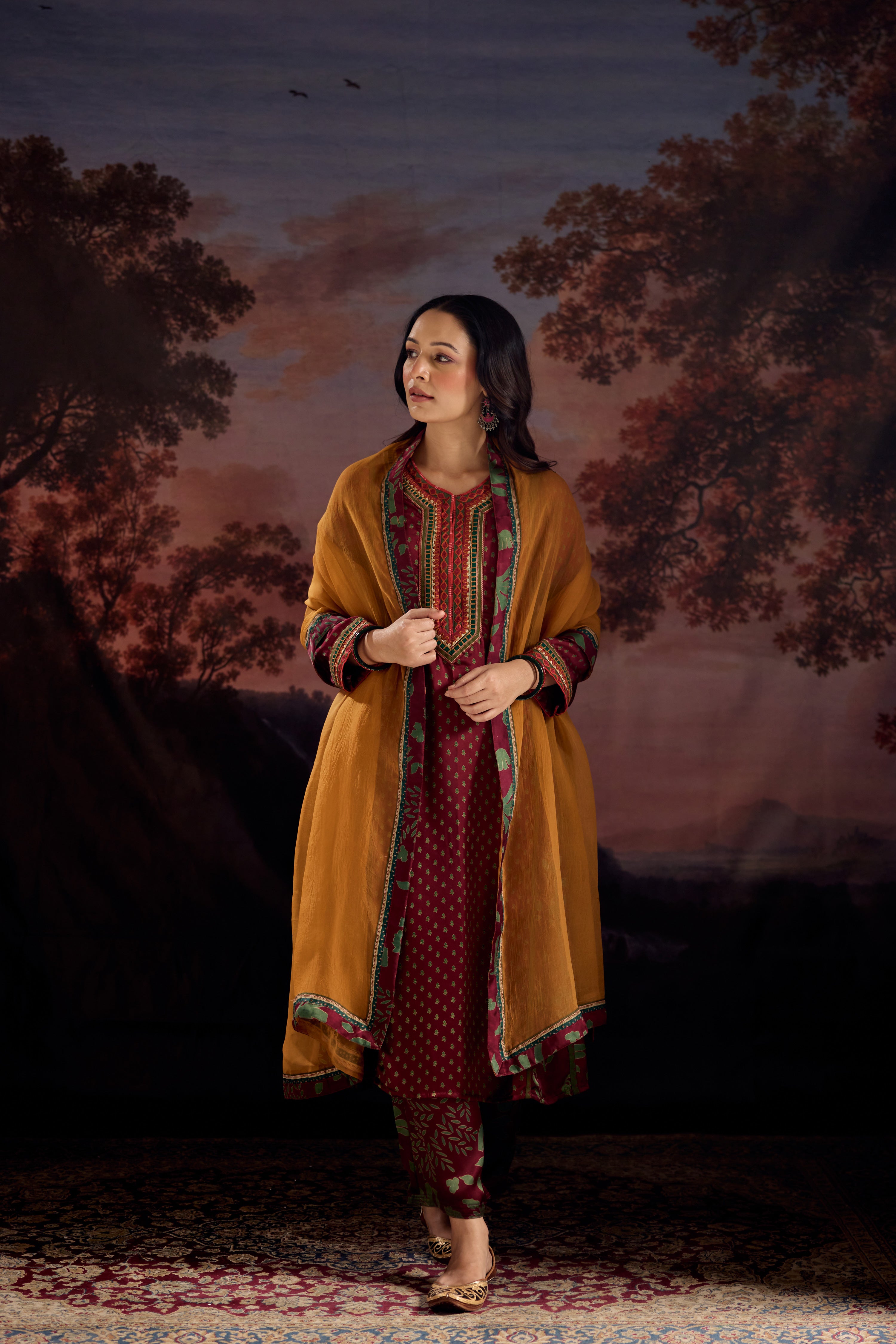 Medh Dupatta Mustard