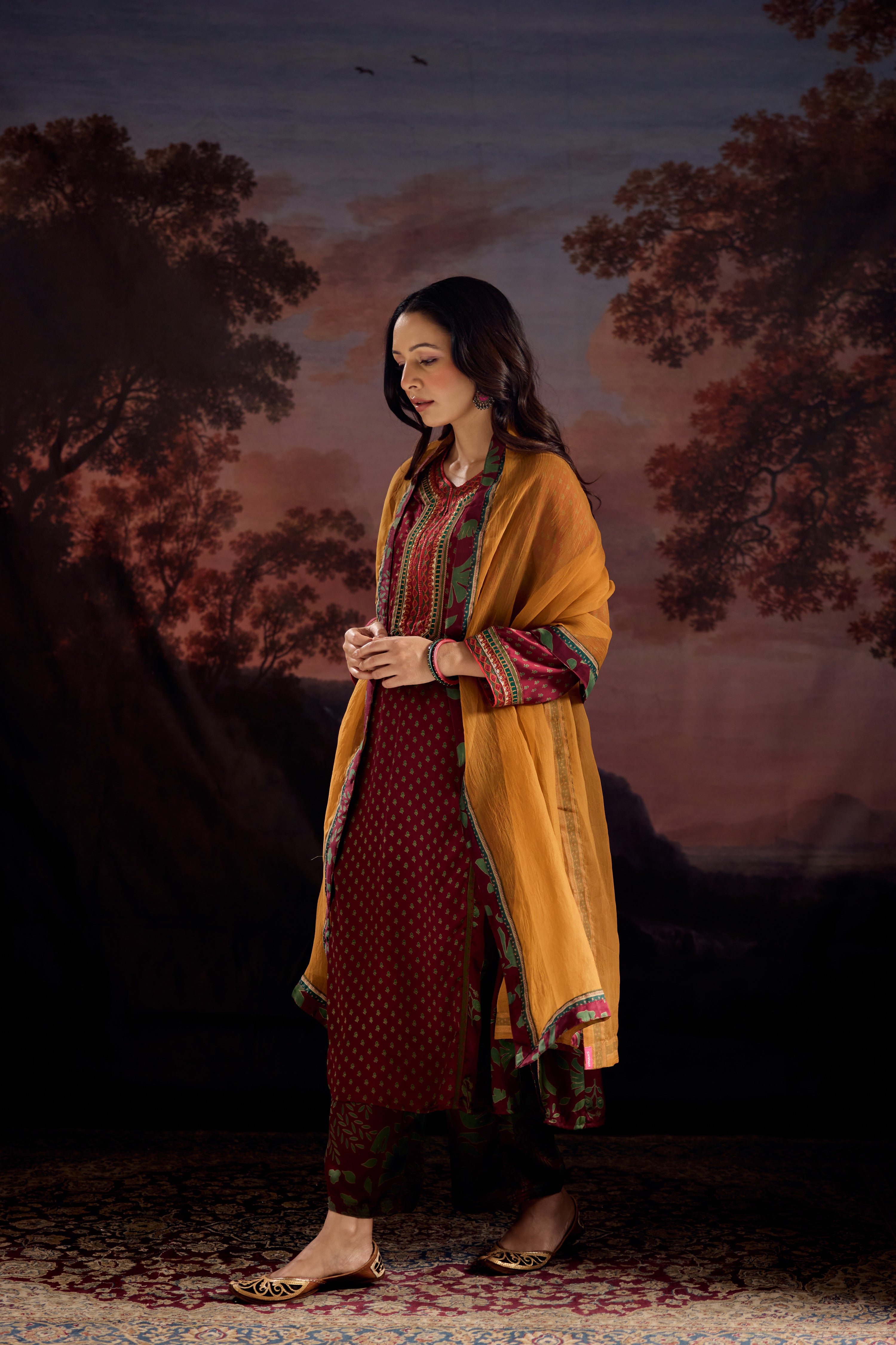 Medh Dupatta Mustard