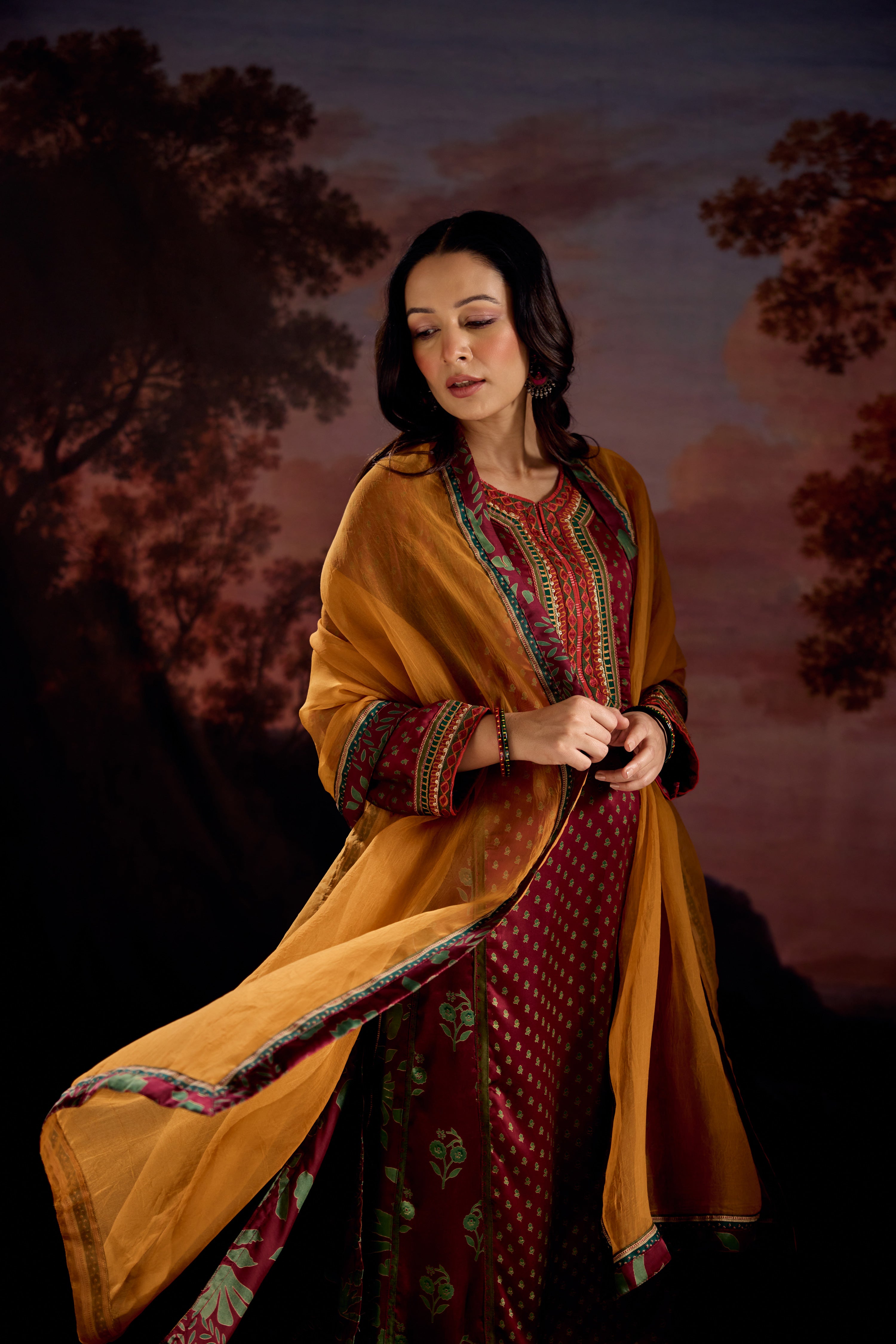 Medh Dupatta Mustard