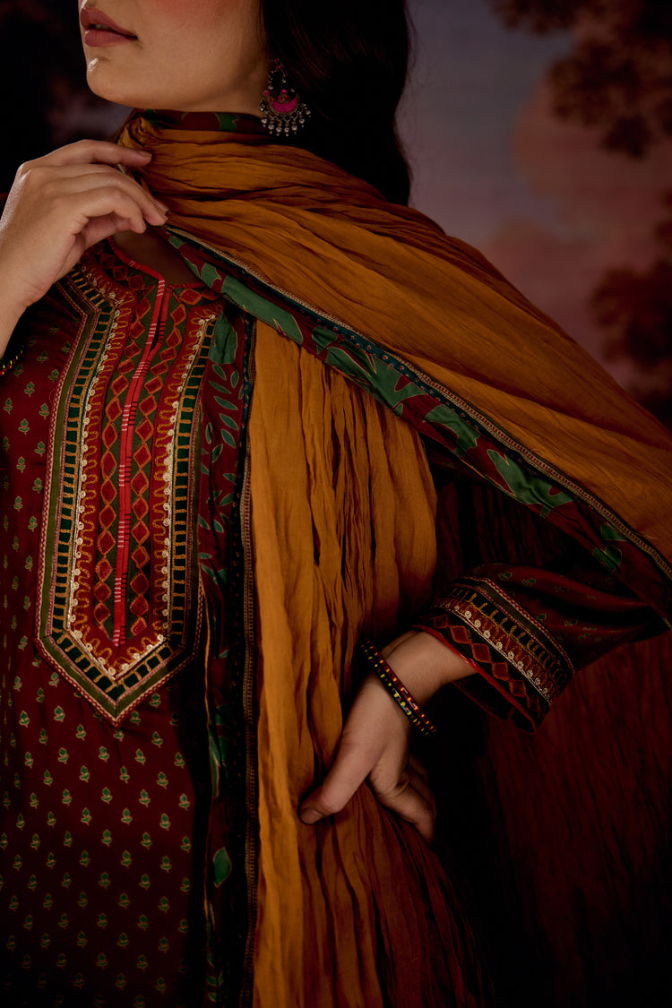Rozana Dupatta Mustard