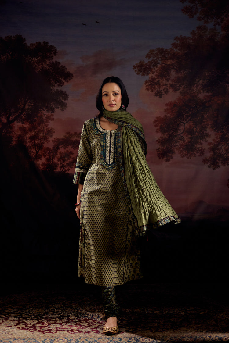 Rozana Dupatta Green