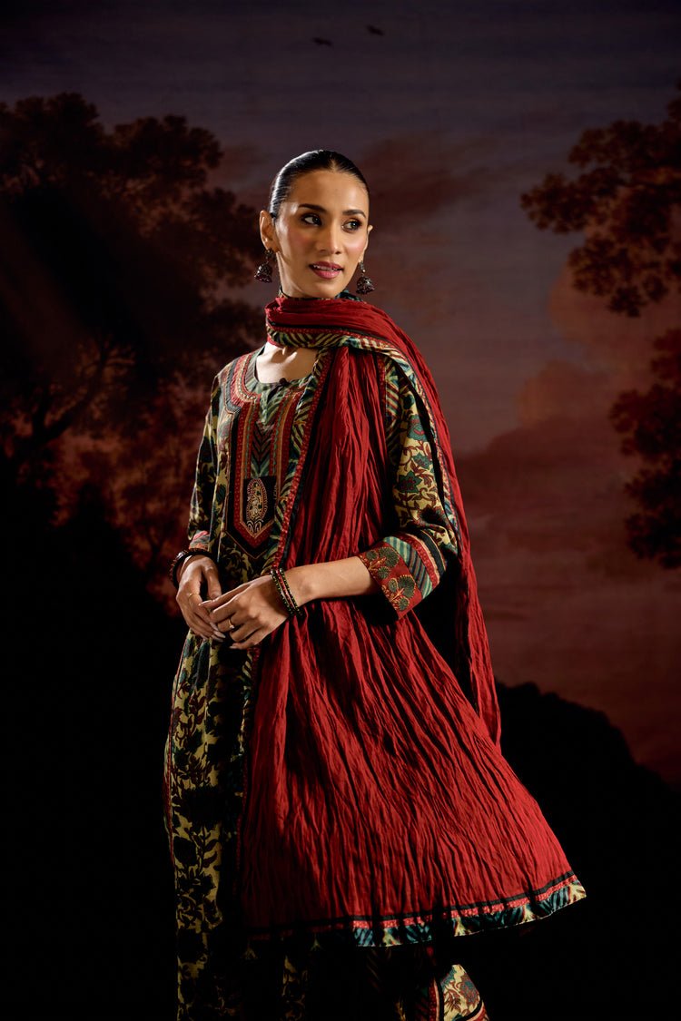Rozana Dupatta Maroon