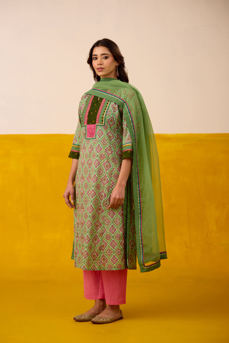 Medh Dupatta Green