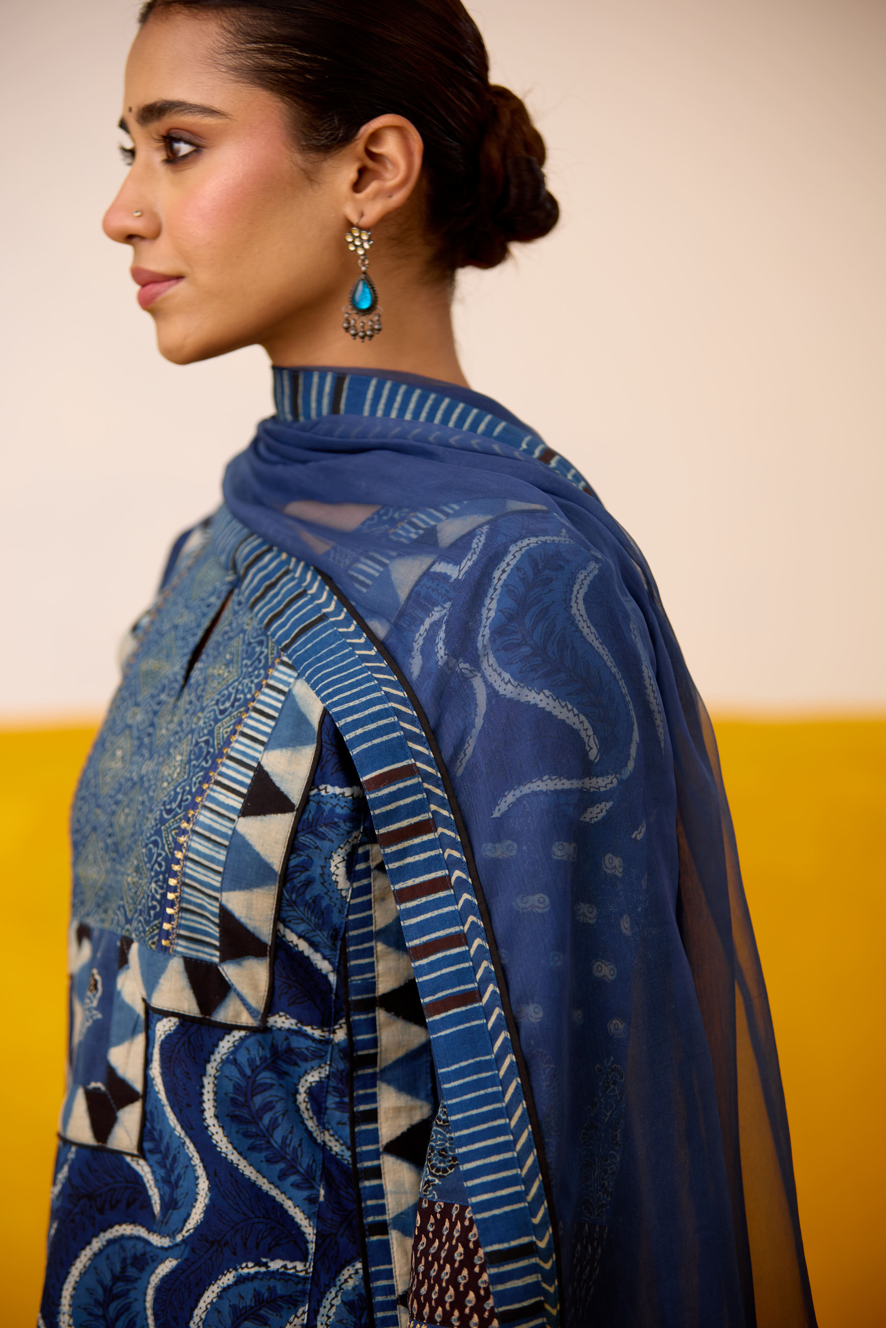 Medh Dupatta Dark Blue