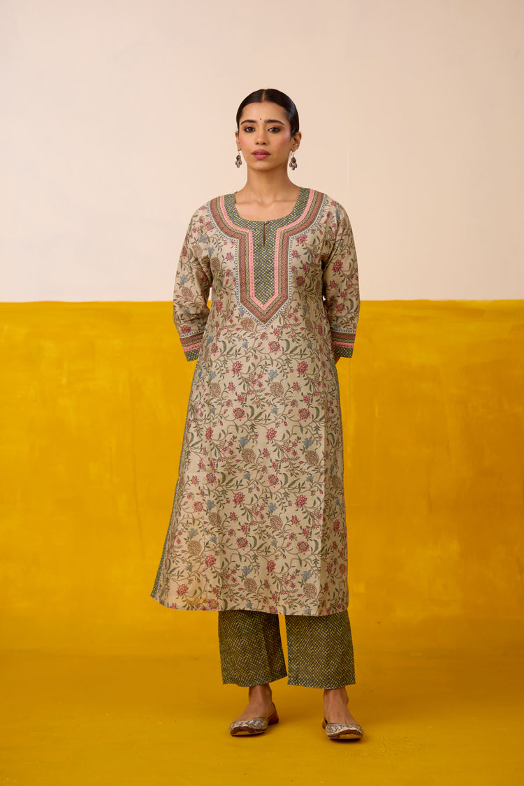 Rozana Pant Grey Green