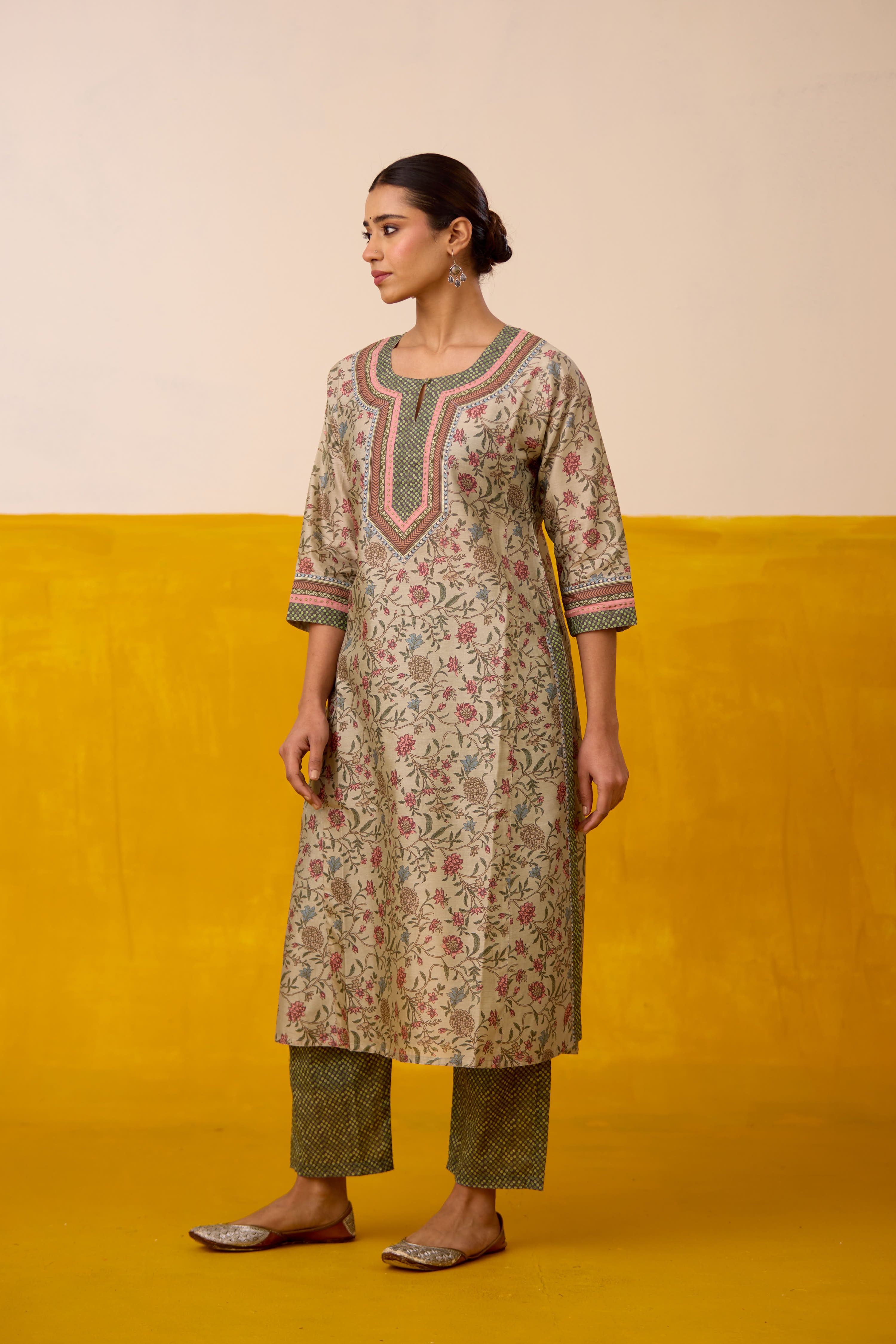 Rozana Kurta Sage Peach