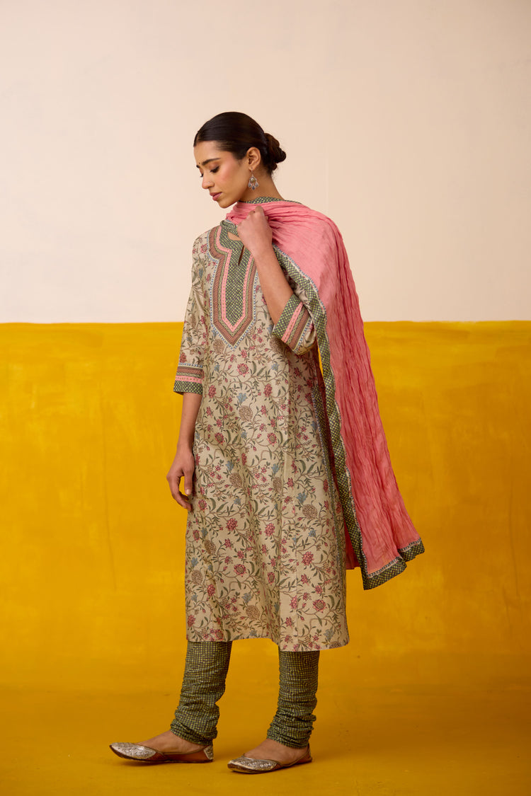 Rozana Cotton Crinkled Dupatta Rough Pink