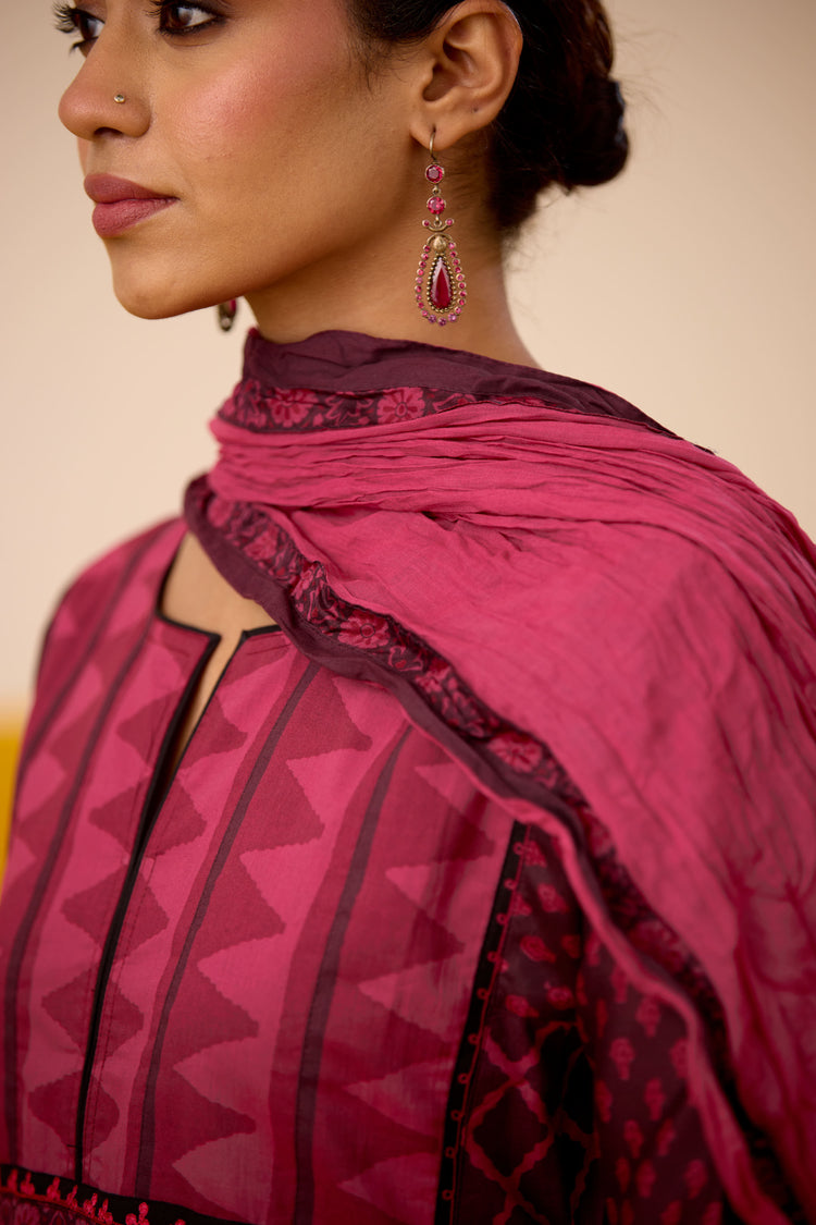 Rozana Dupatta Mauve