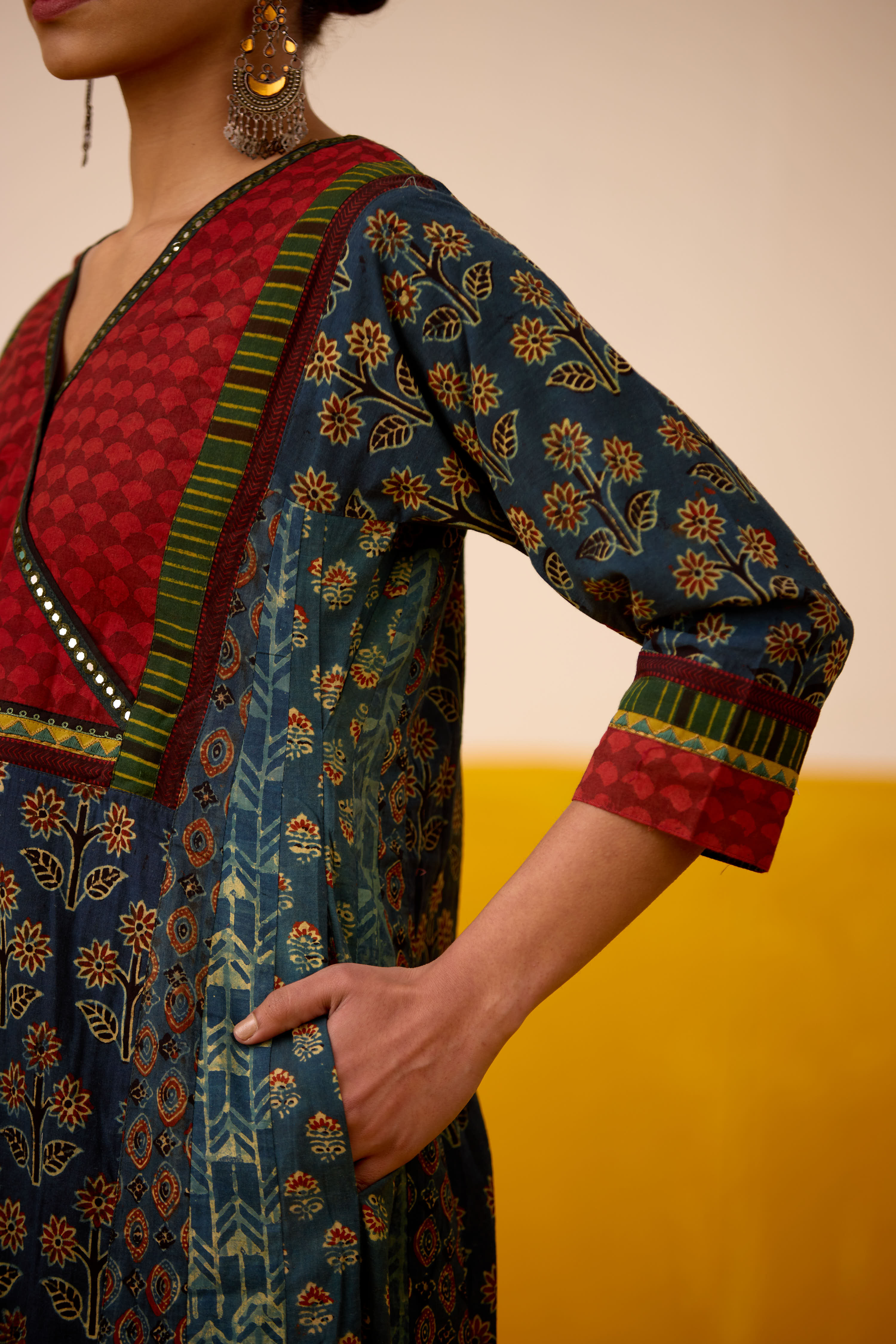 Adya Kurta Teal Rust