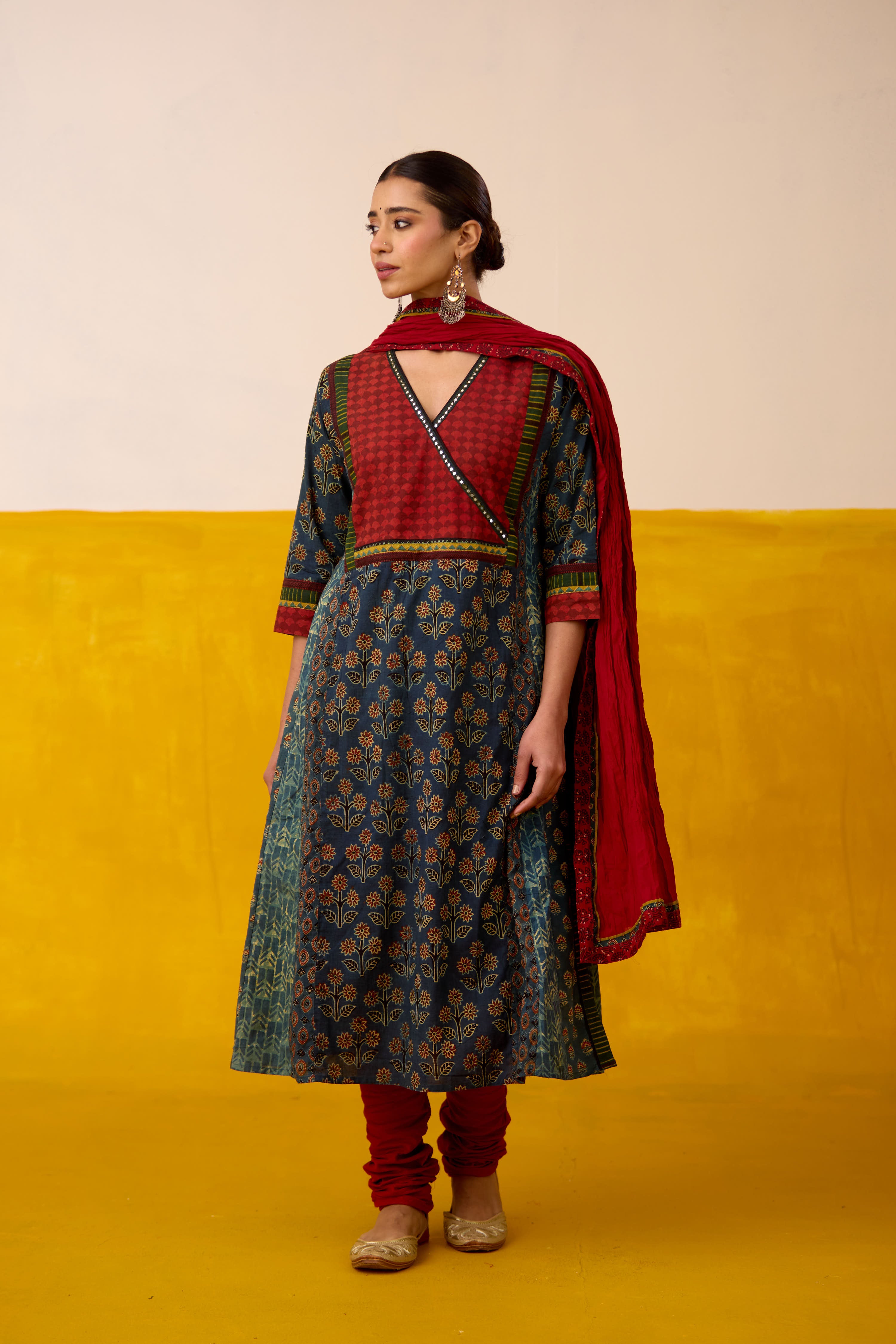 Adya Kurta Teal Rust