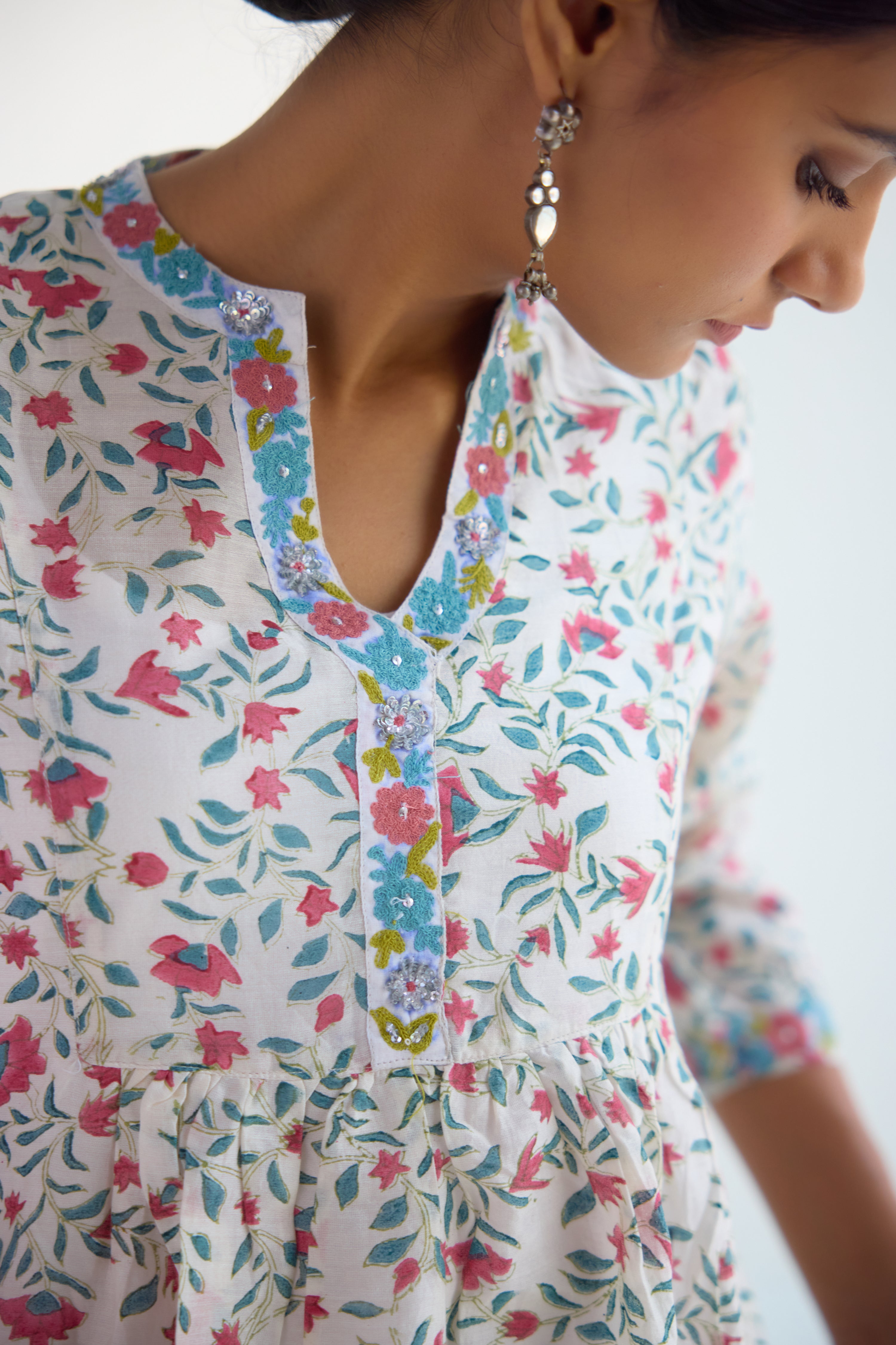 Tropical Co-ord Set White (Set of 3) (9418462429483)