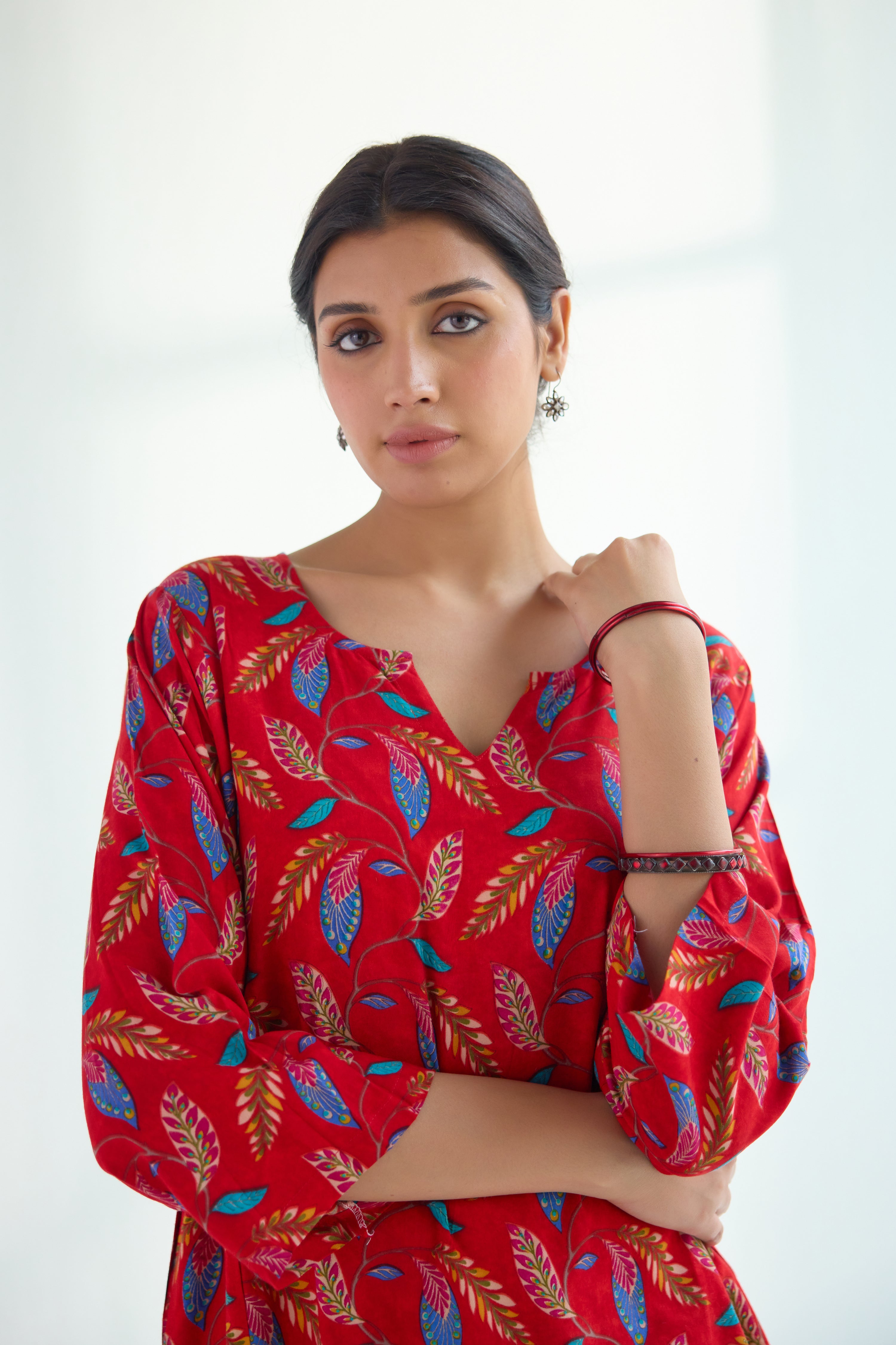 Layla Co-ord Set Red (Set of 2) (9418453713195)