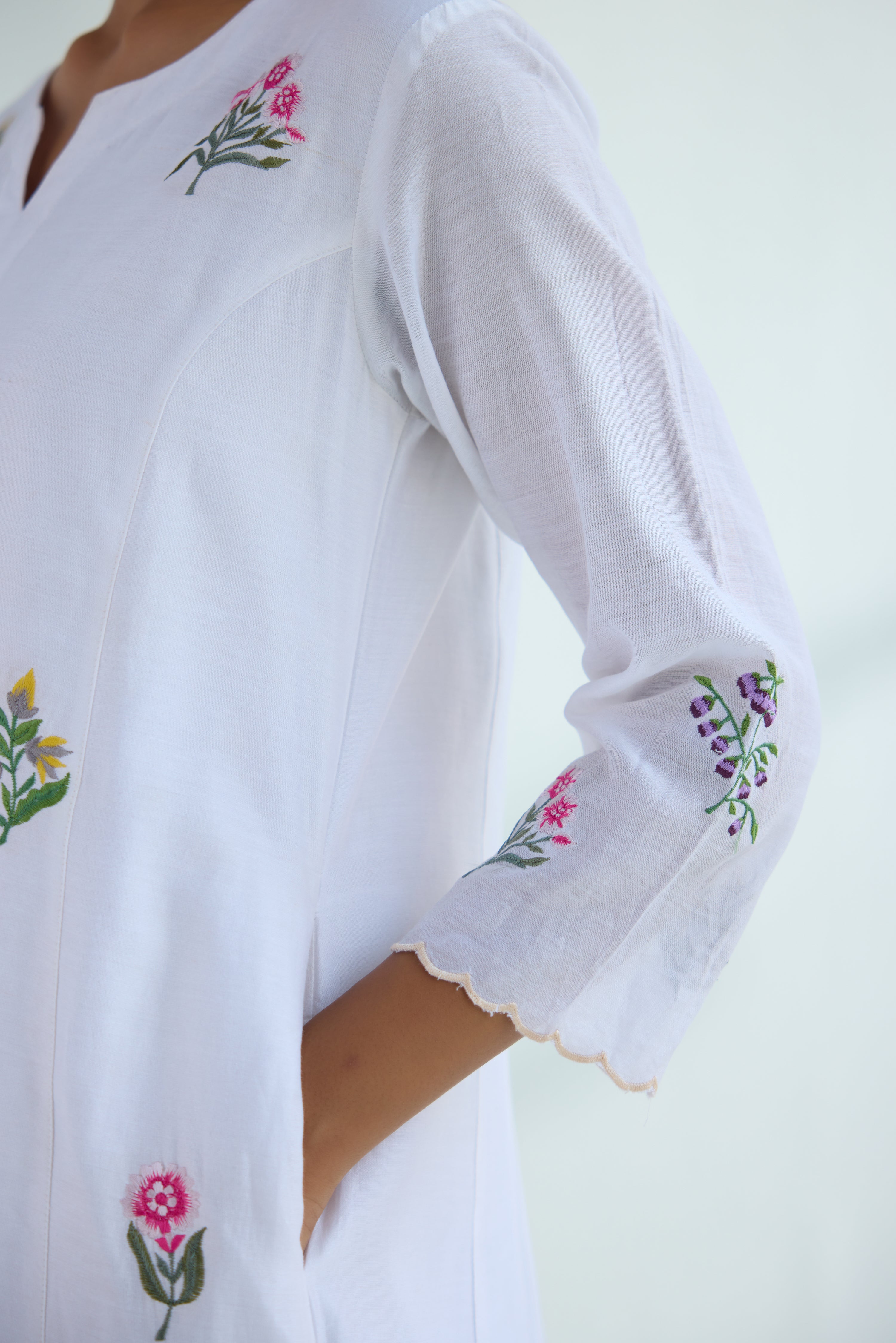 Everyday Kurta Set White Grey (Set of 2) (9418444800299)