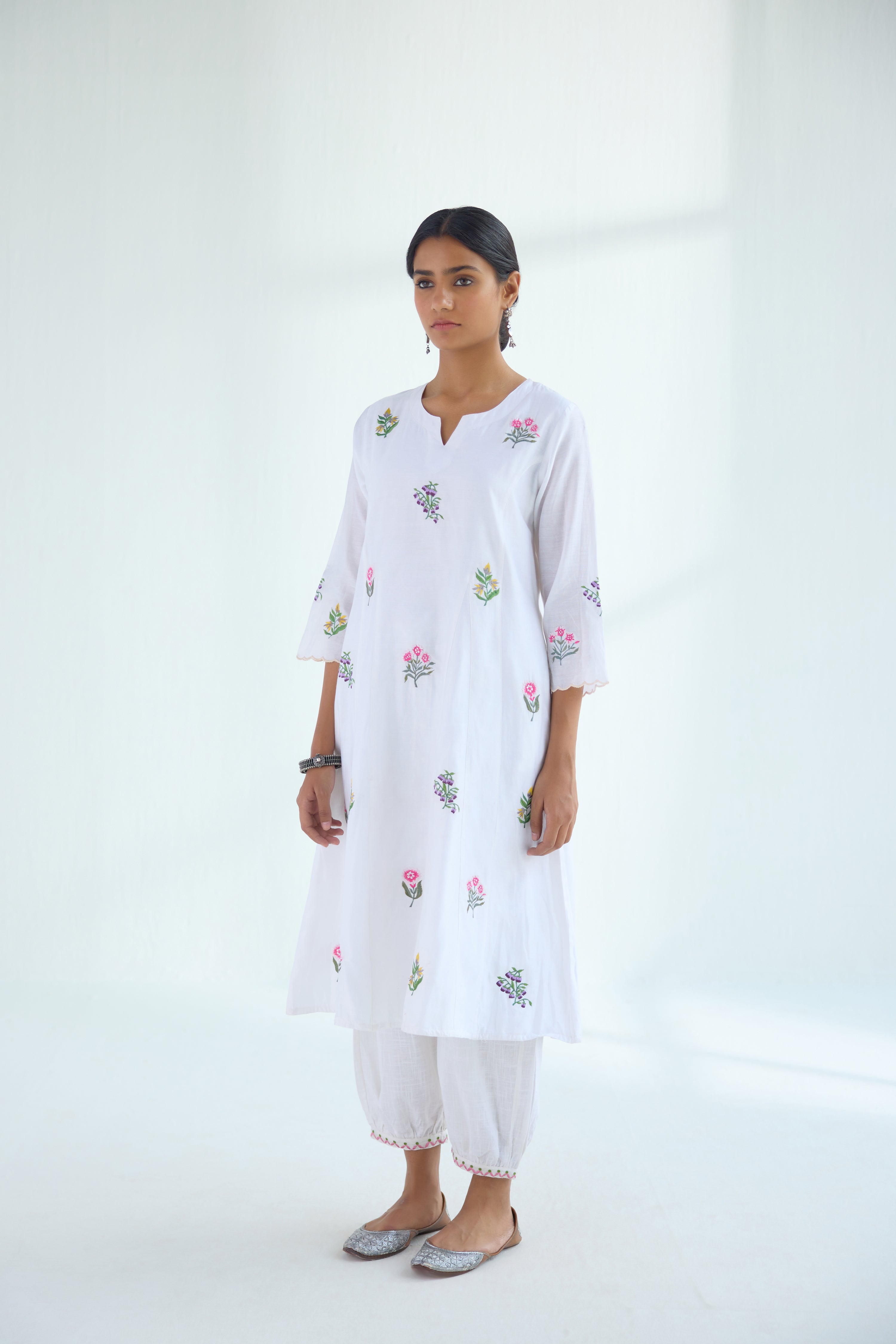 Everyday Kurta Set White Grey (Set of 2) (9418444800299)