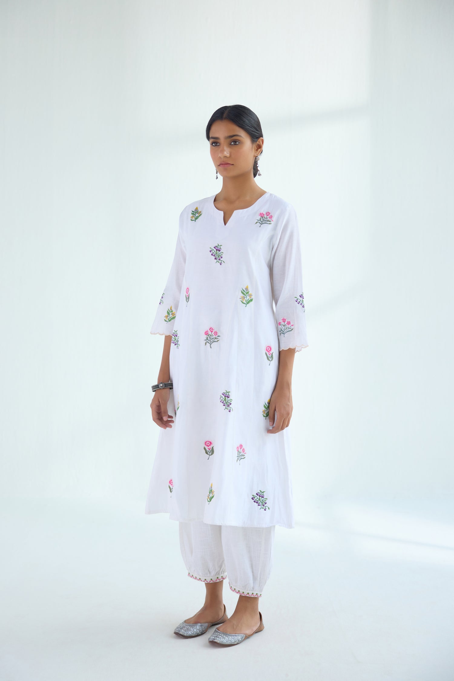 Everyday Kurta Set White Grey (Set of 2) (9418444800299)
