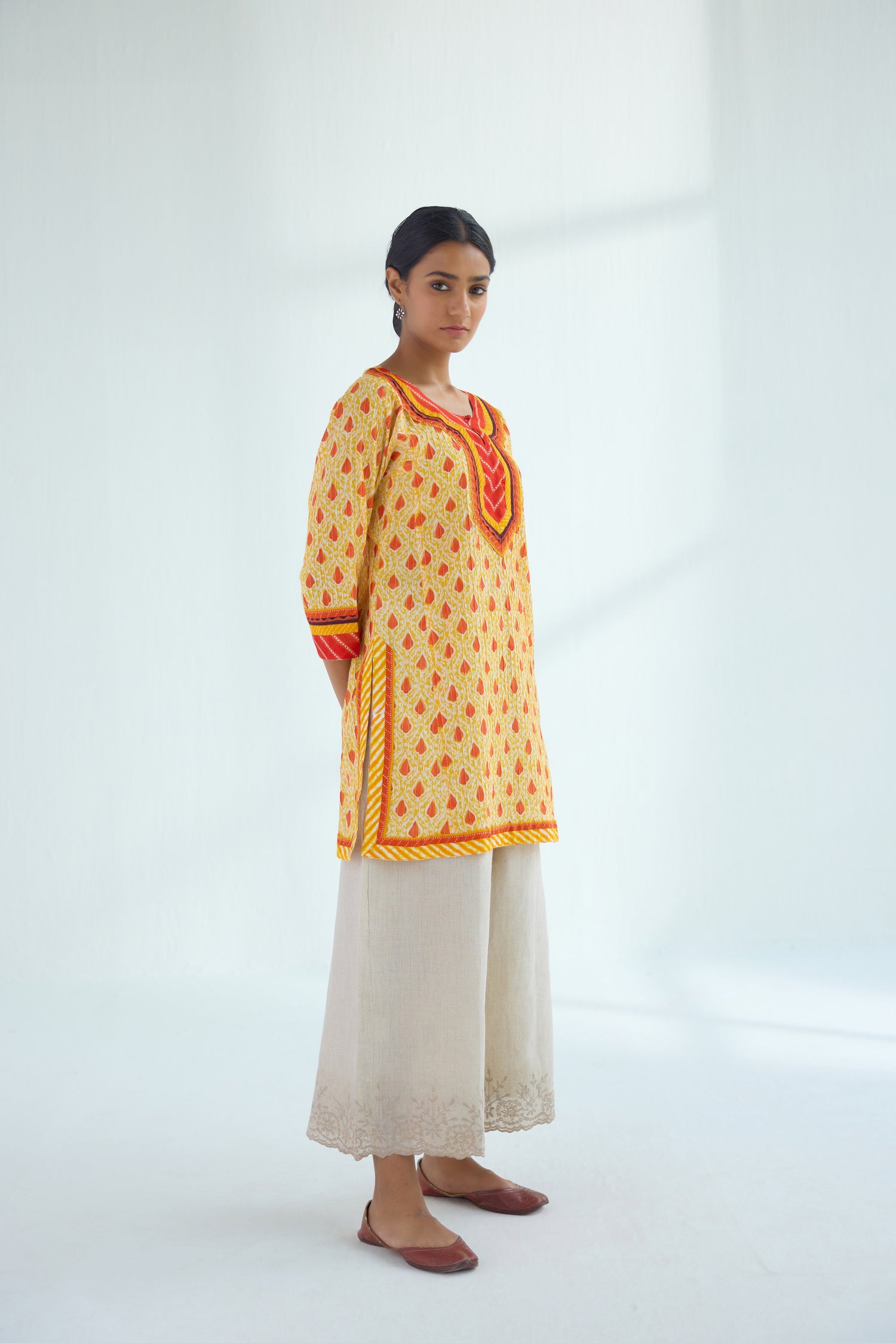 Rozana Kurti Yellow Orange (9477226594603)