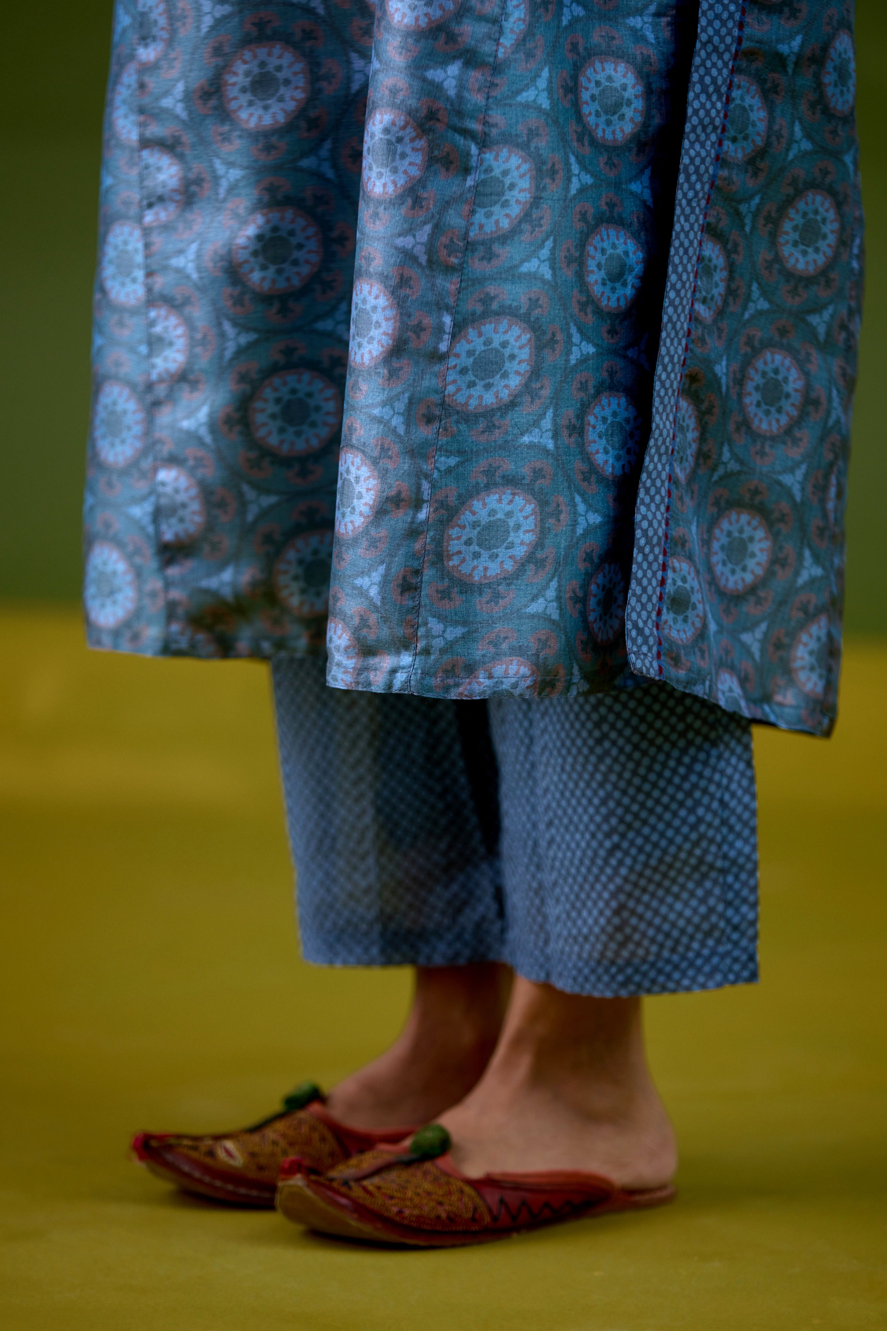 Rozana Pant Teal Blue