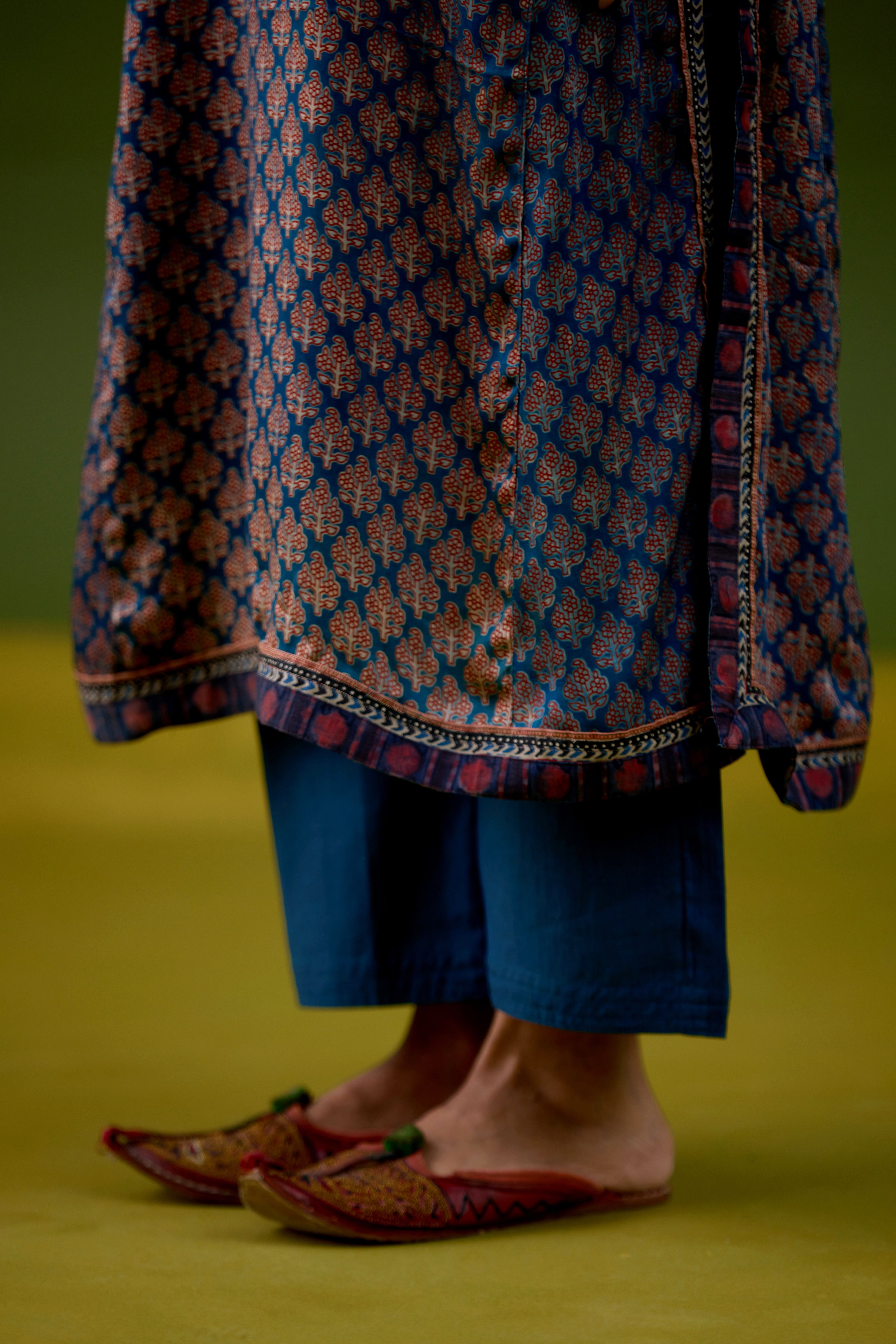 Rozana Pant Teal Blue