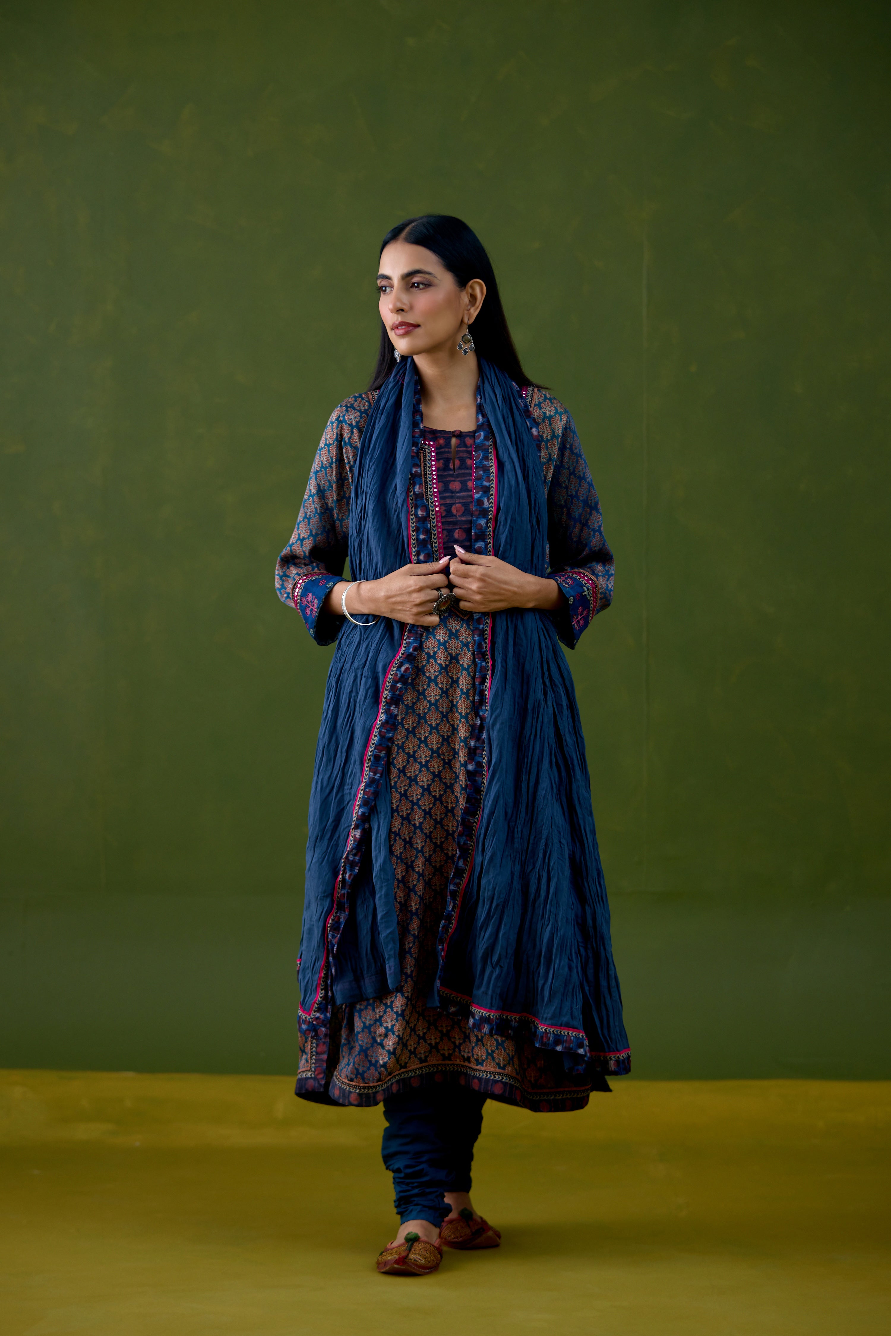 Rozana Dupatta Teal Blue