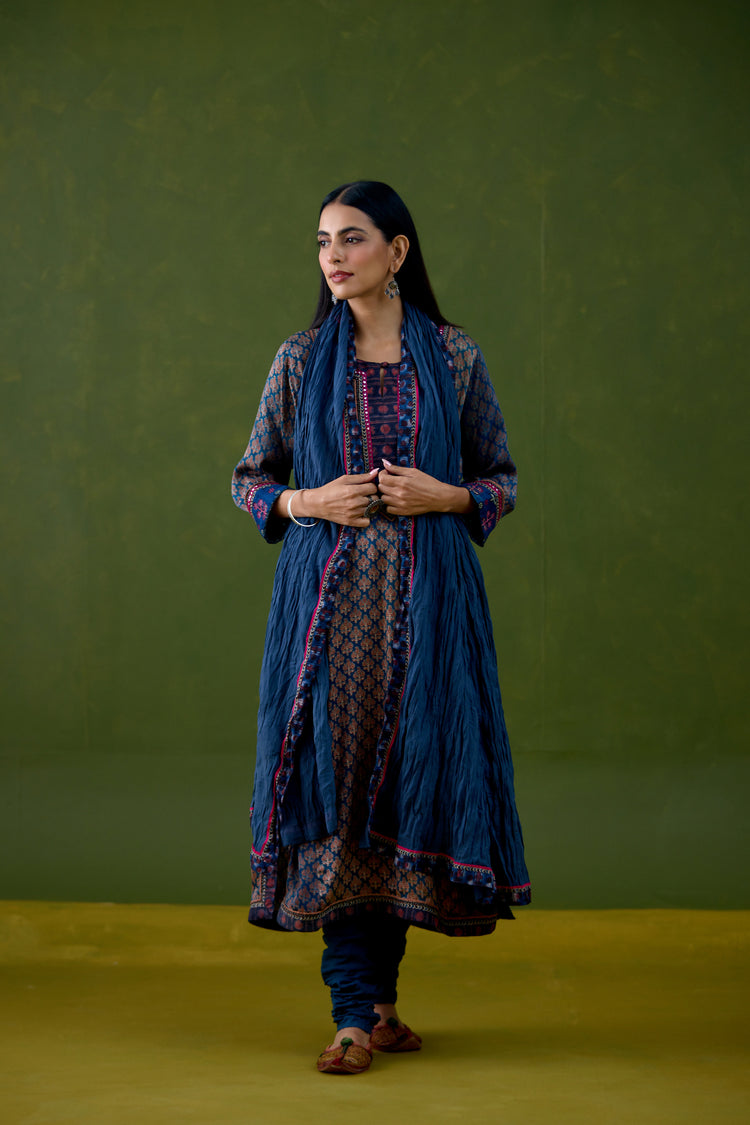 Rozana Dupatta Teal Blue