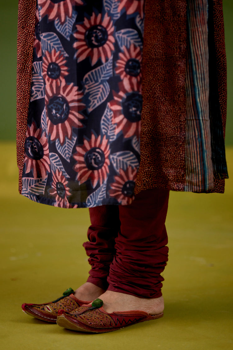 Rozana Bottom Dark Maroon