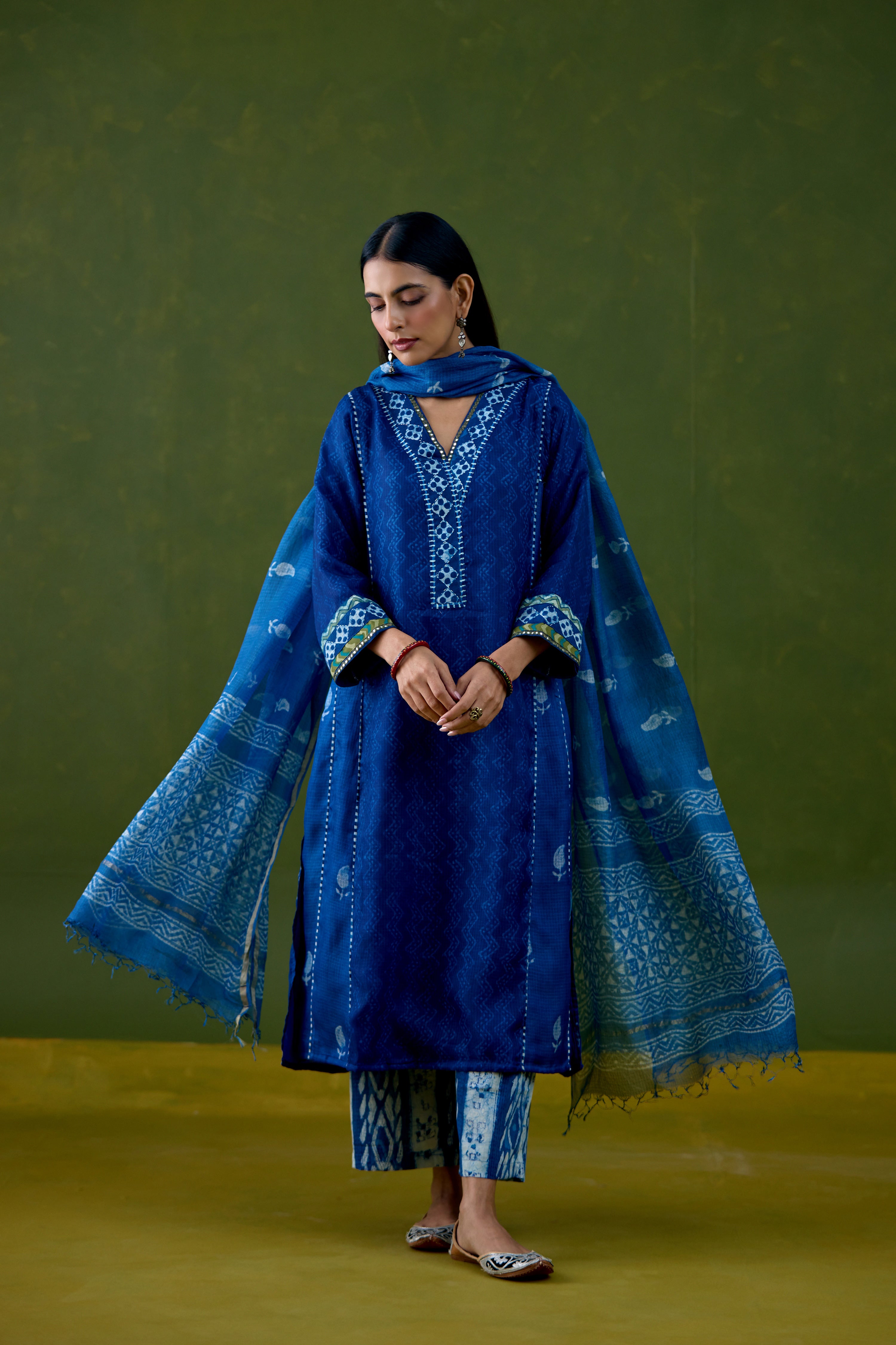 Tulsi Dupatta Dark Blue