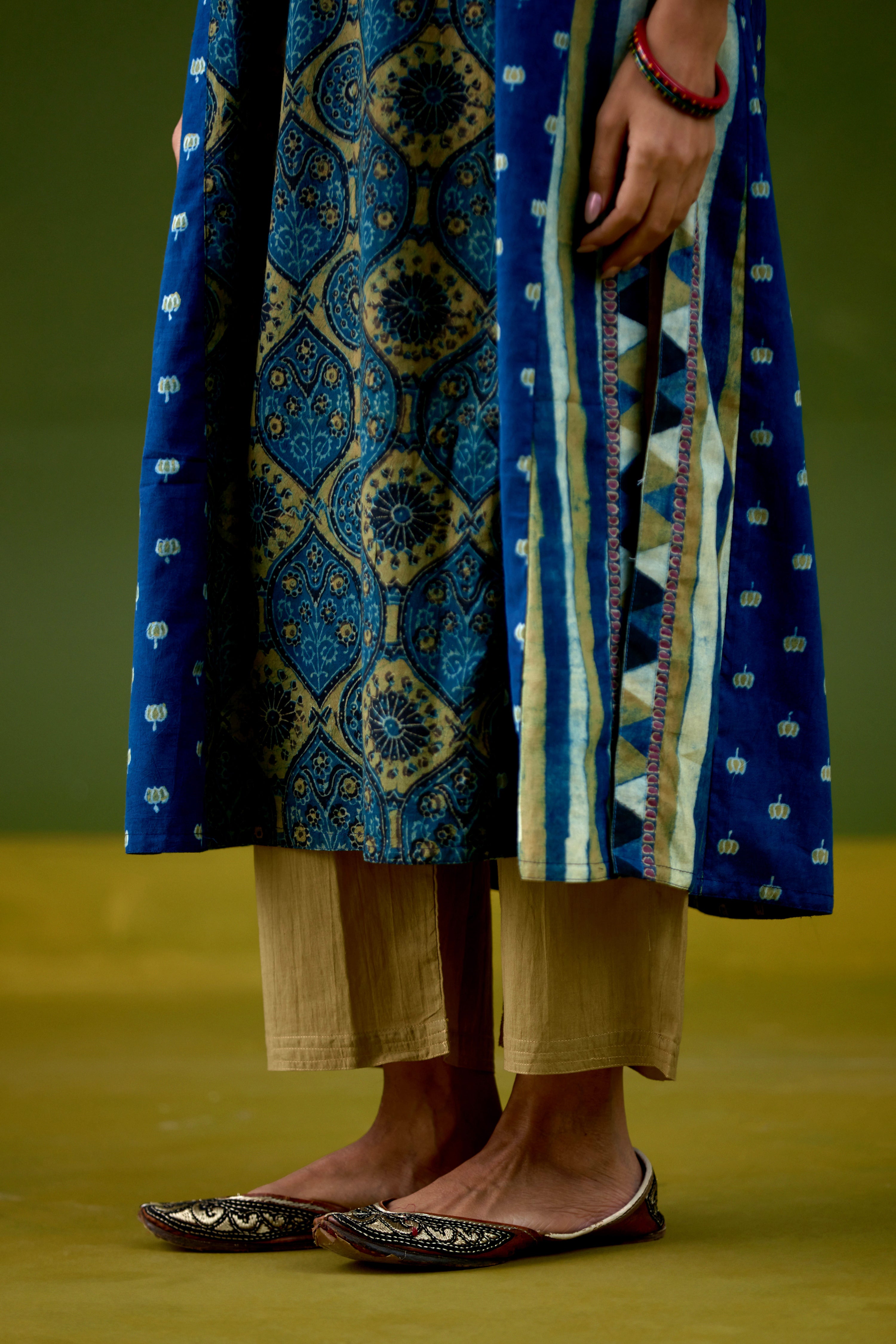 Rozana Pant Ochre Green