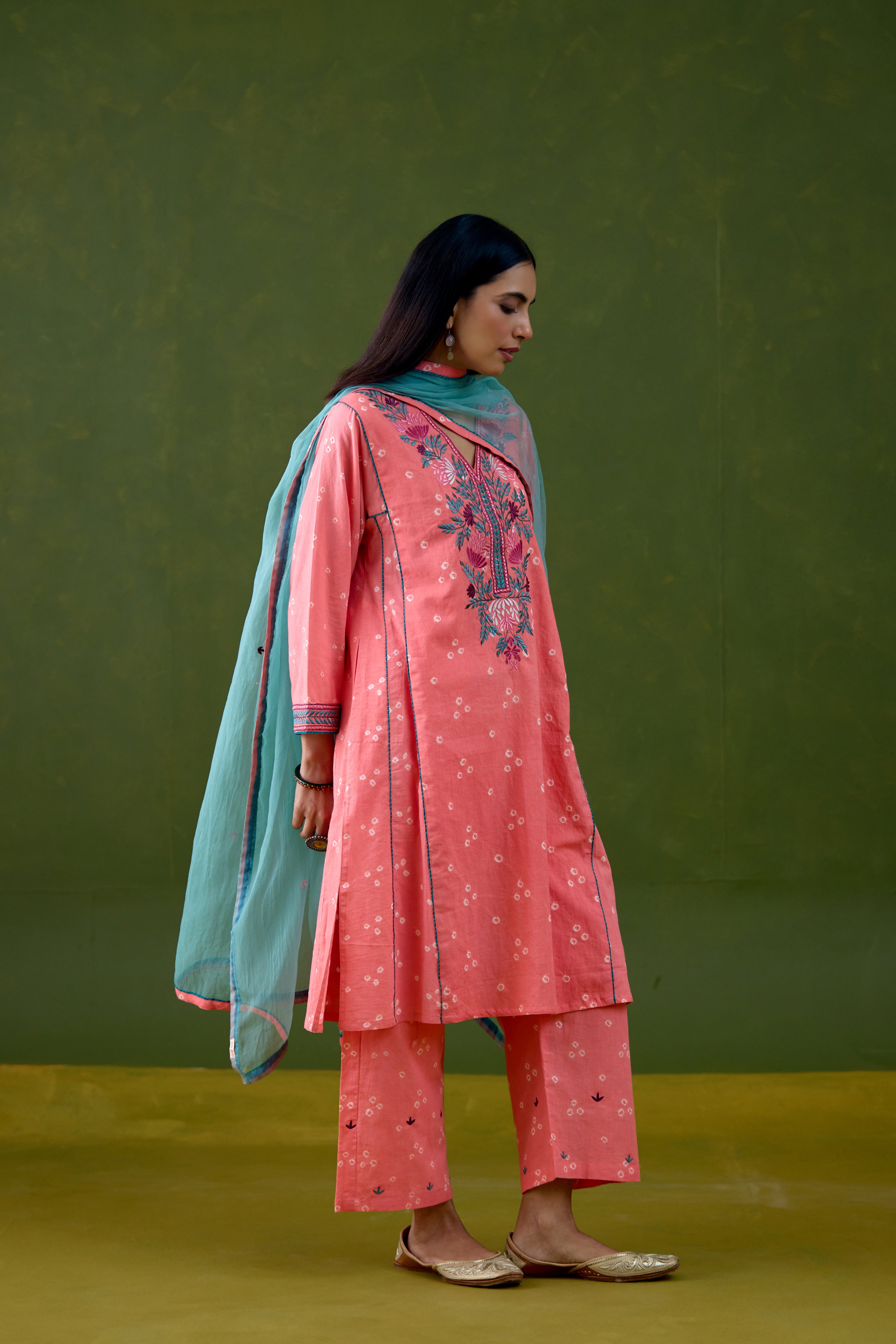 Tulsi Dupatta Turquoise