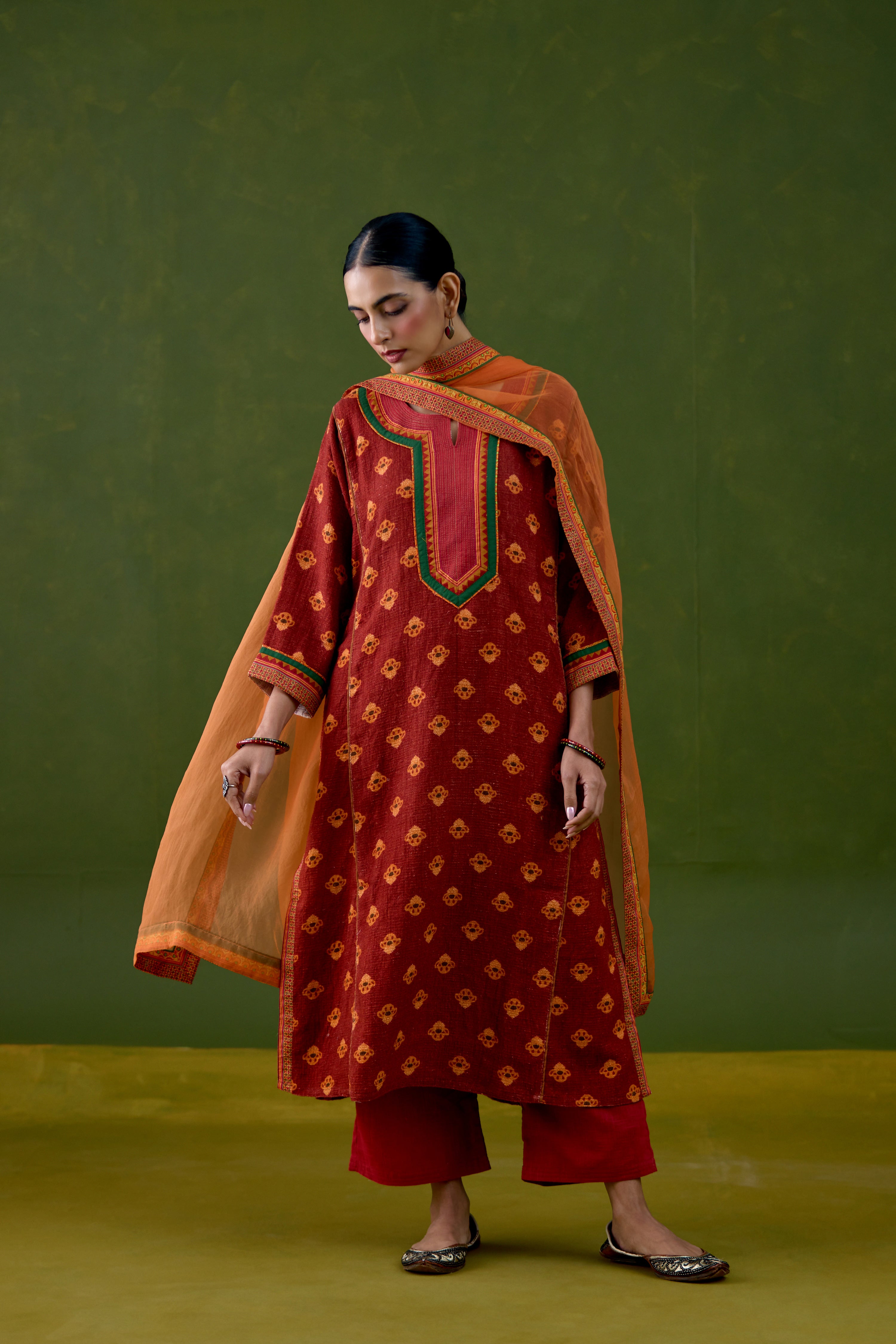 Medh Dupatta Light Orange