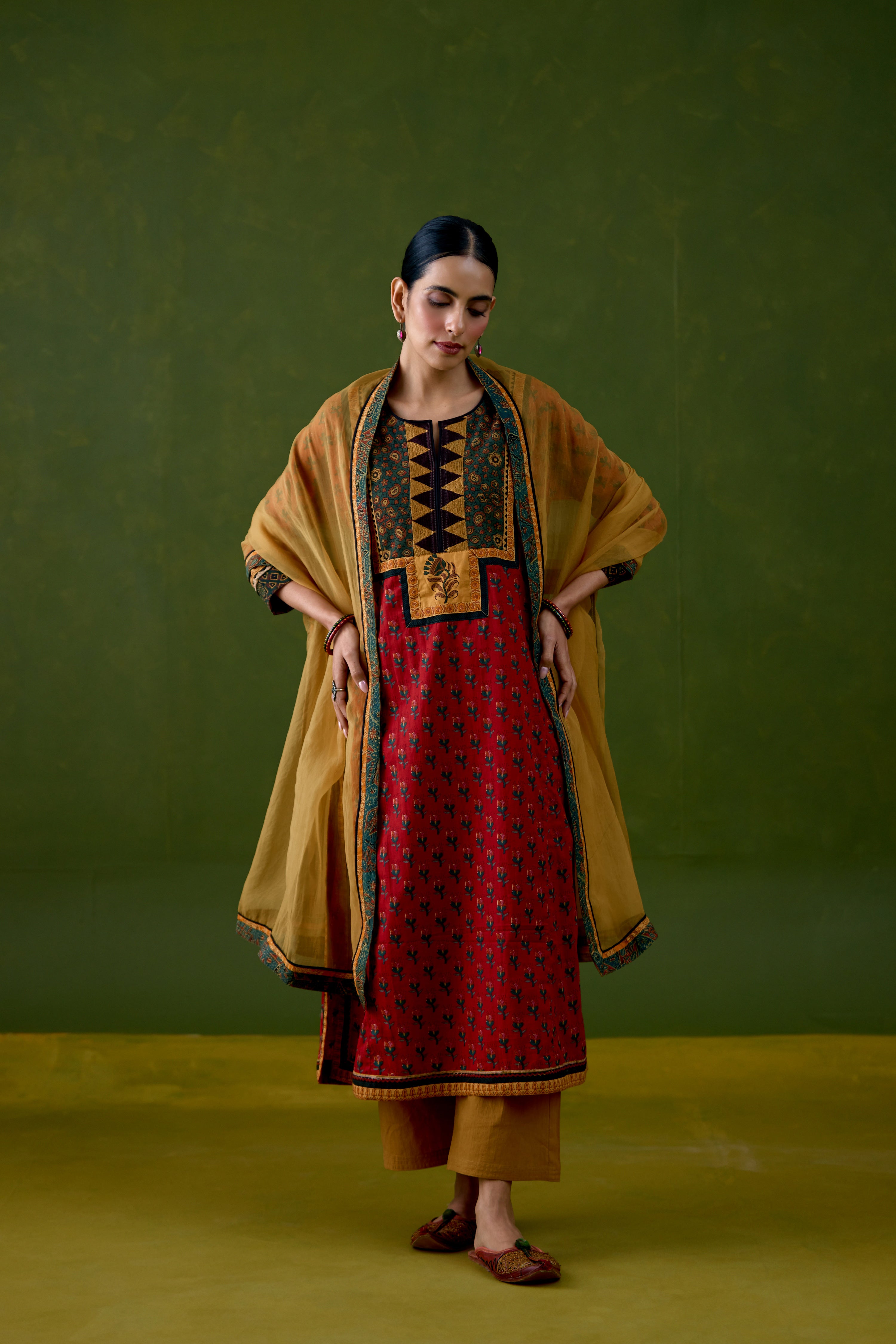 Medh Dupatta Mustard