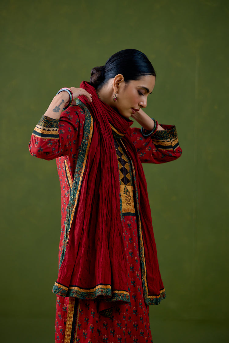 Rozana Dupatta Red