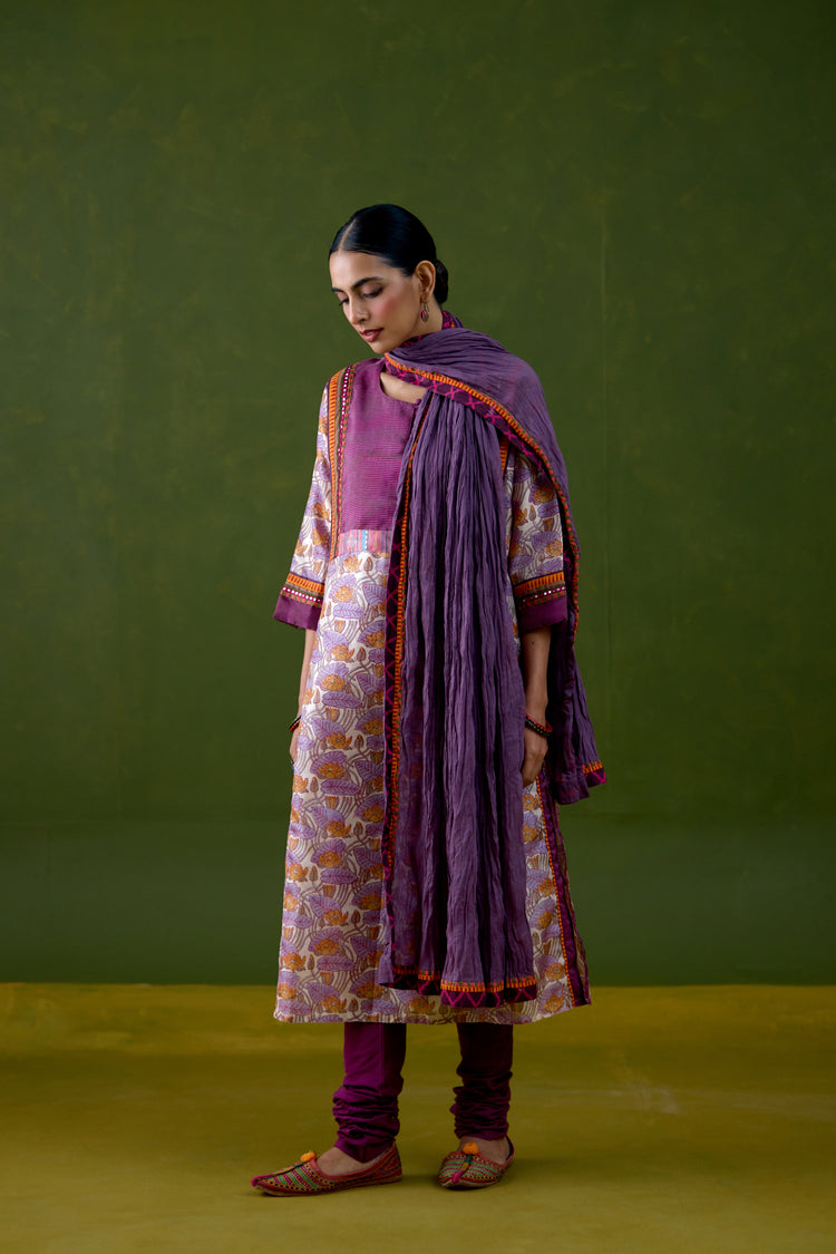 Rozana Dupatta Mauve