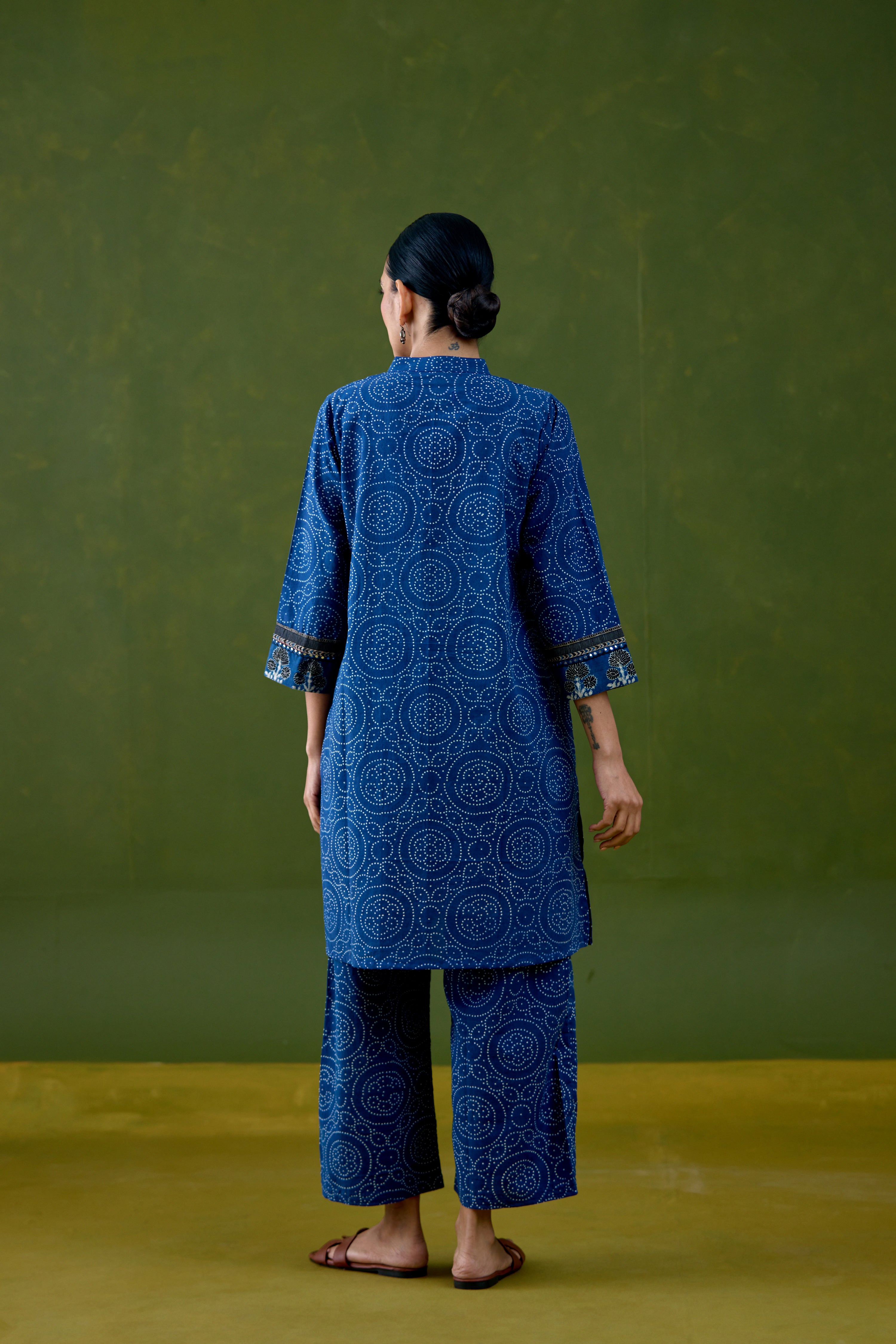Bodhi Cotton Printed Co-ord Set Blue