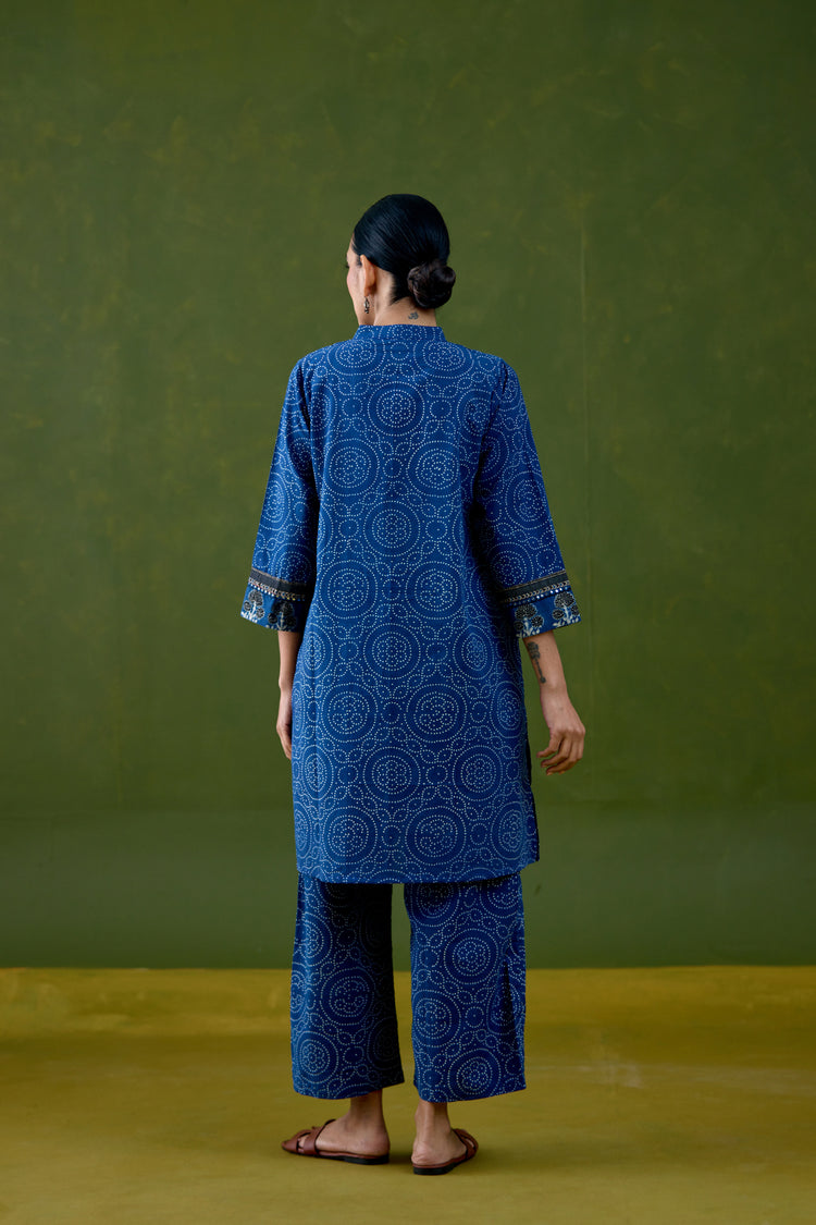 Bodhi Cotton Printed Co-ord Set Blue