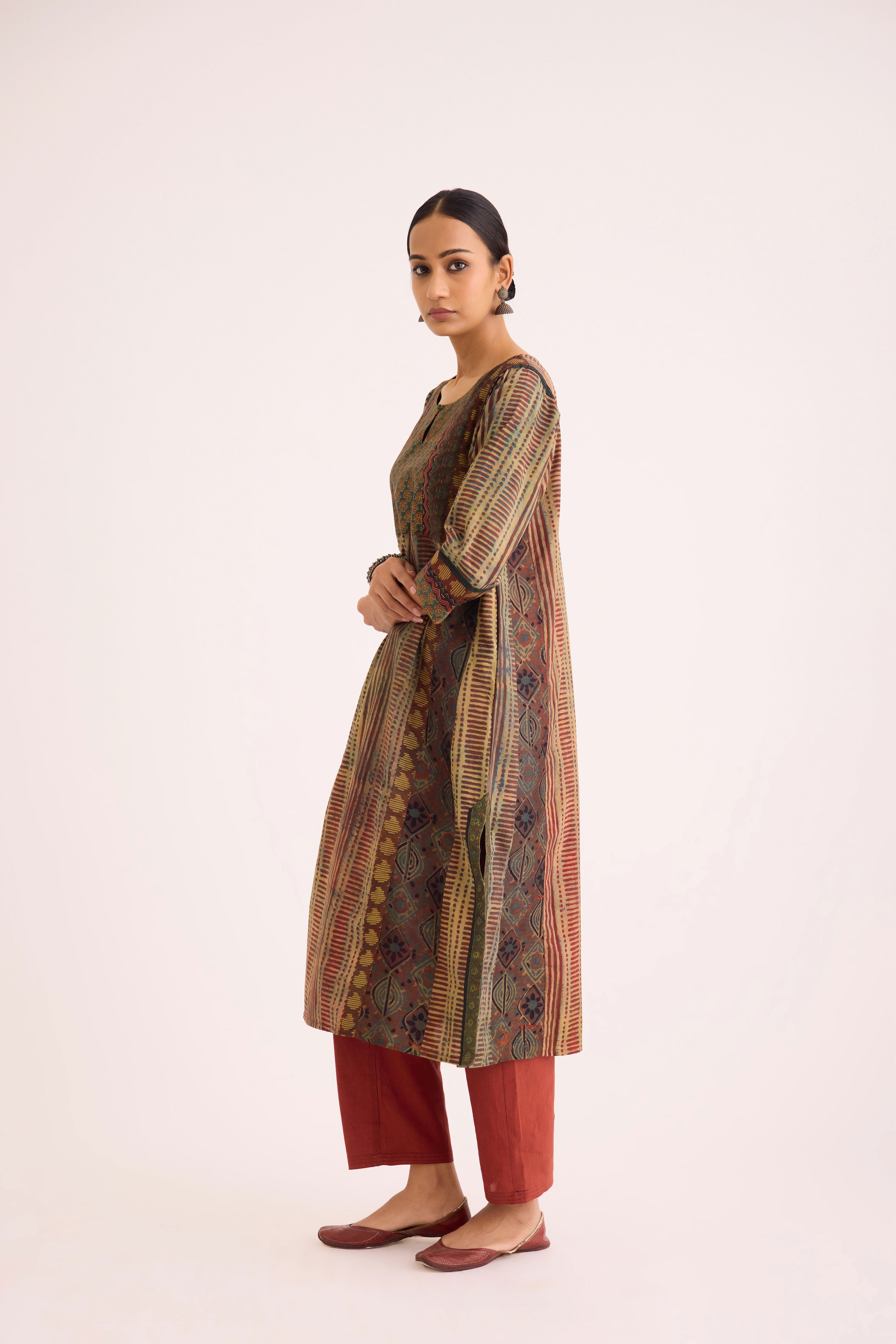 Adya Kurta Green Rust (9608970666283)