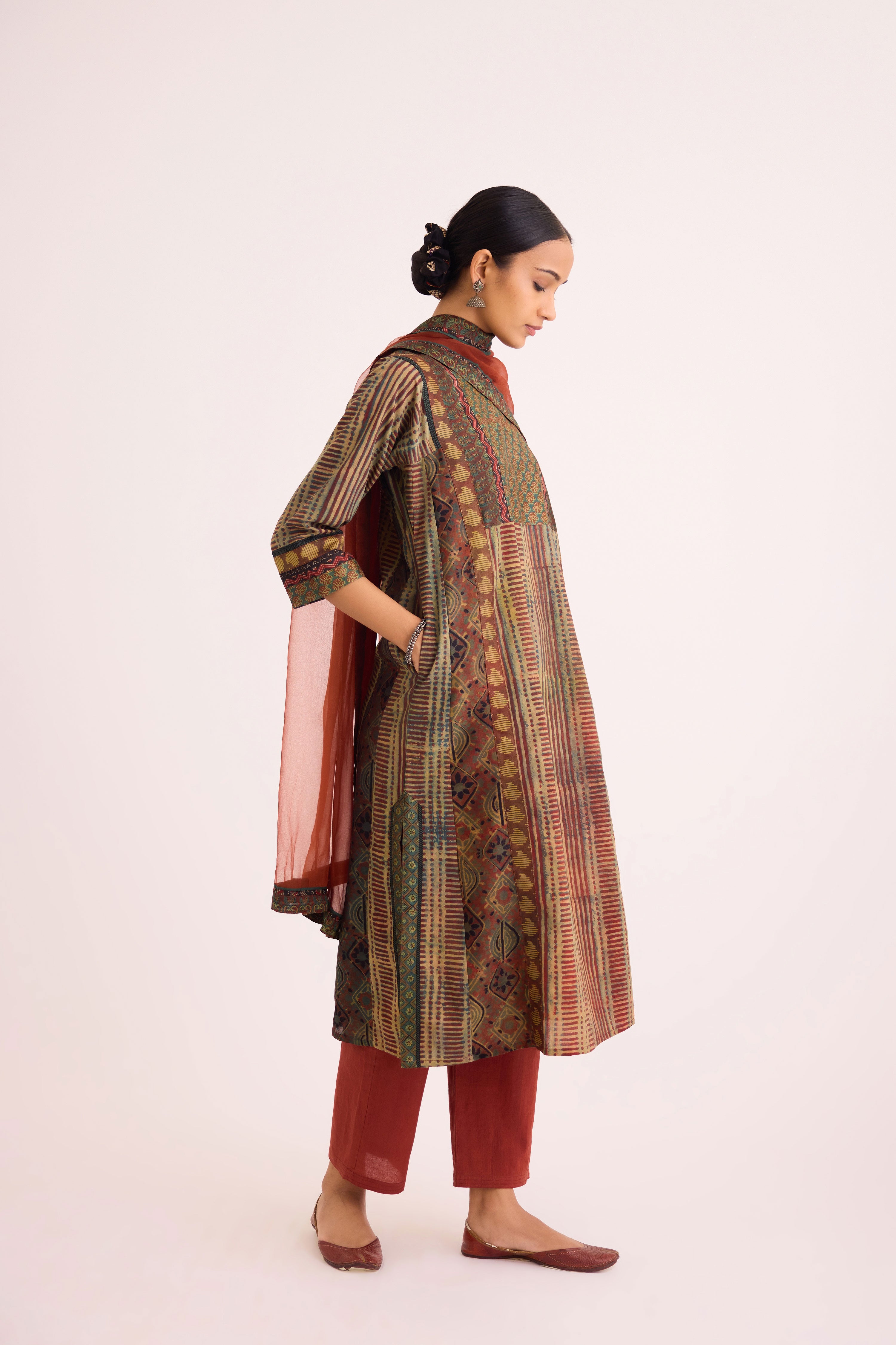 Adya Kurta Green Rust (9608970666283)